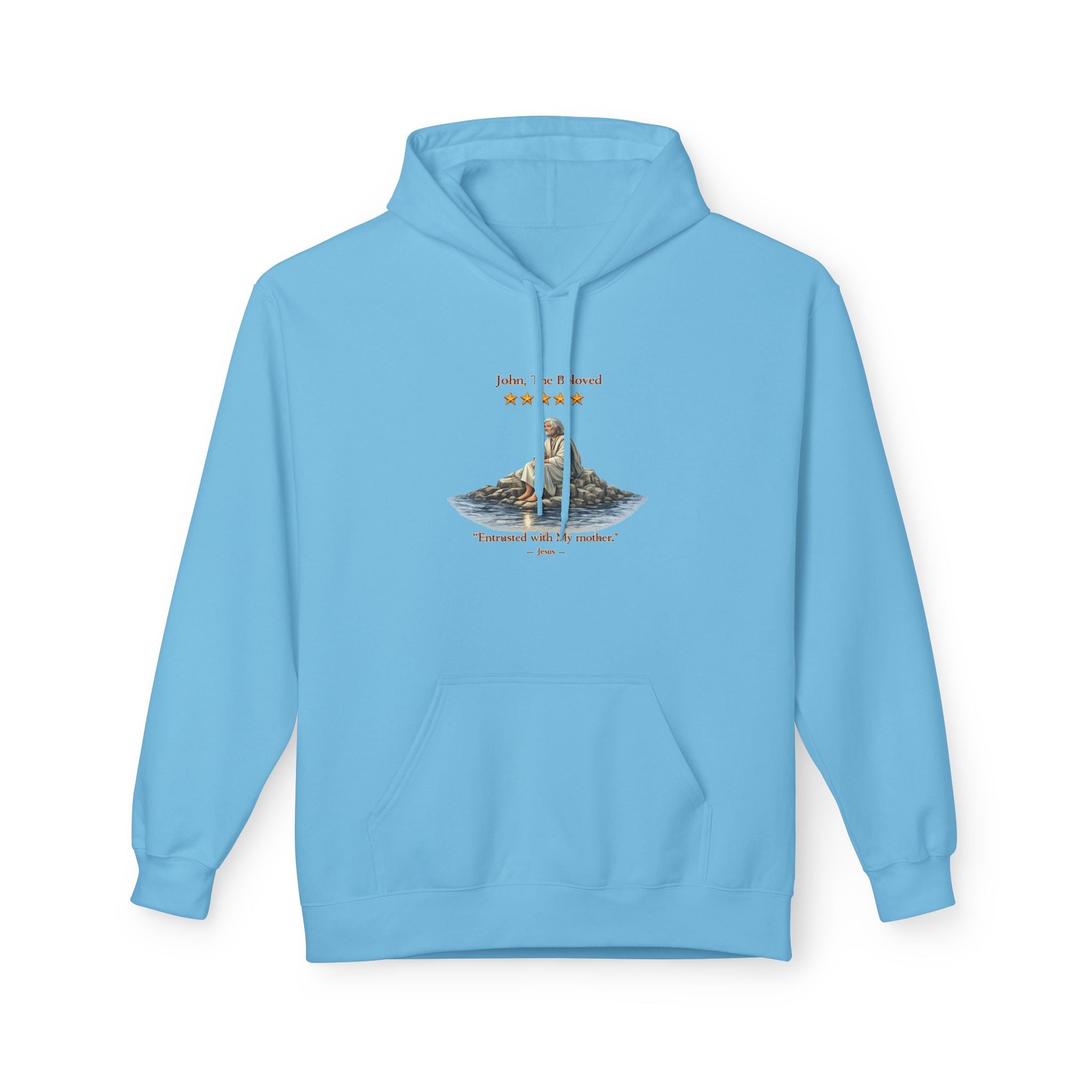 "John, the Beloved' review, by Jesus"-Unisex Midweight Softstyle Fleece Hoodie