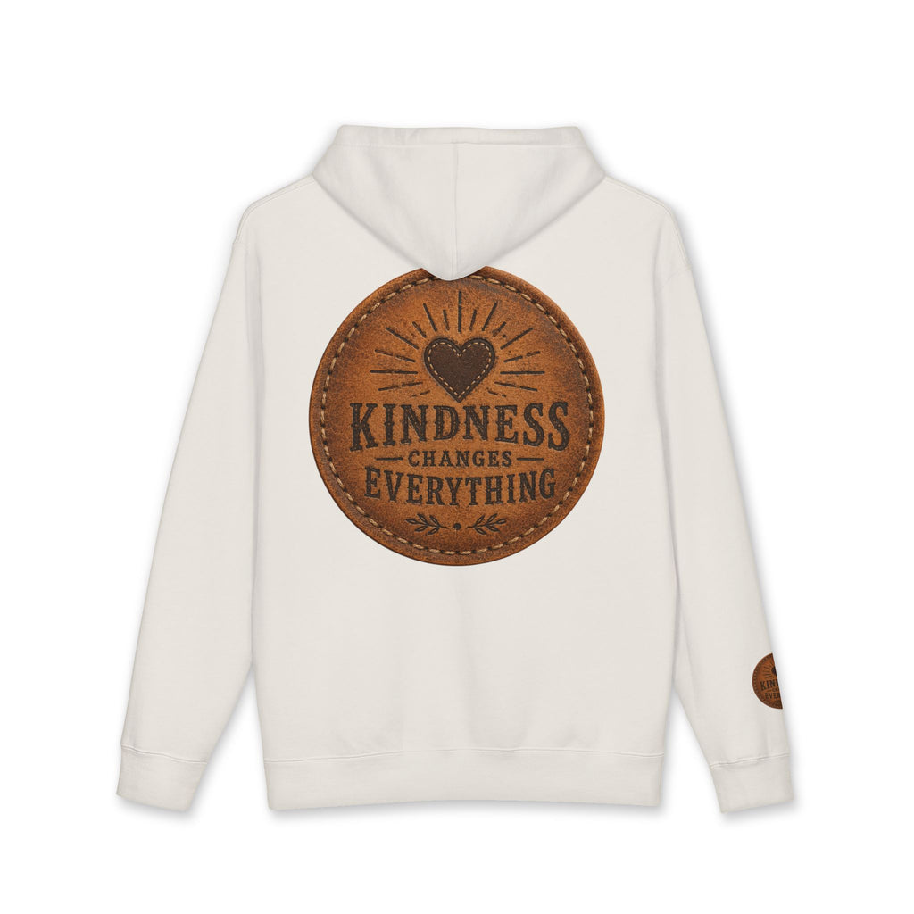 Kindness Changes Everything Hoodie — Inspirational Heart Patch Design