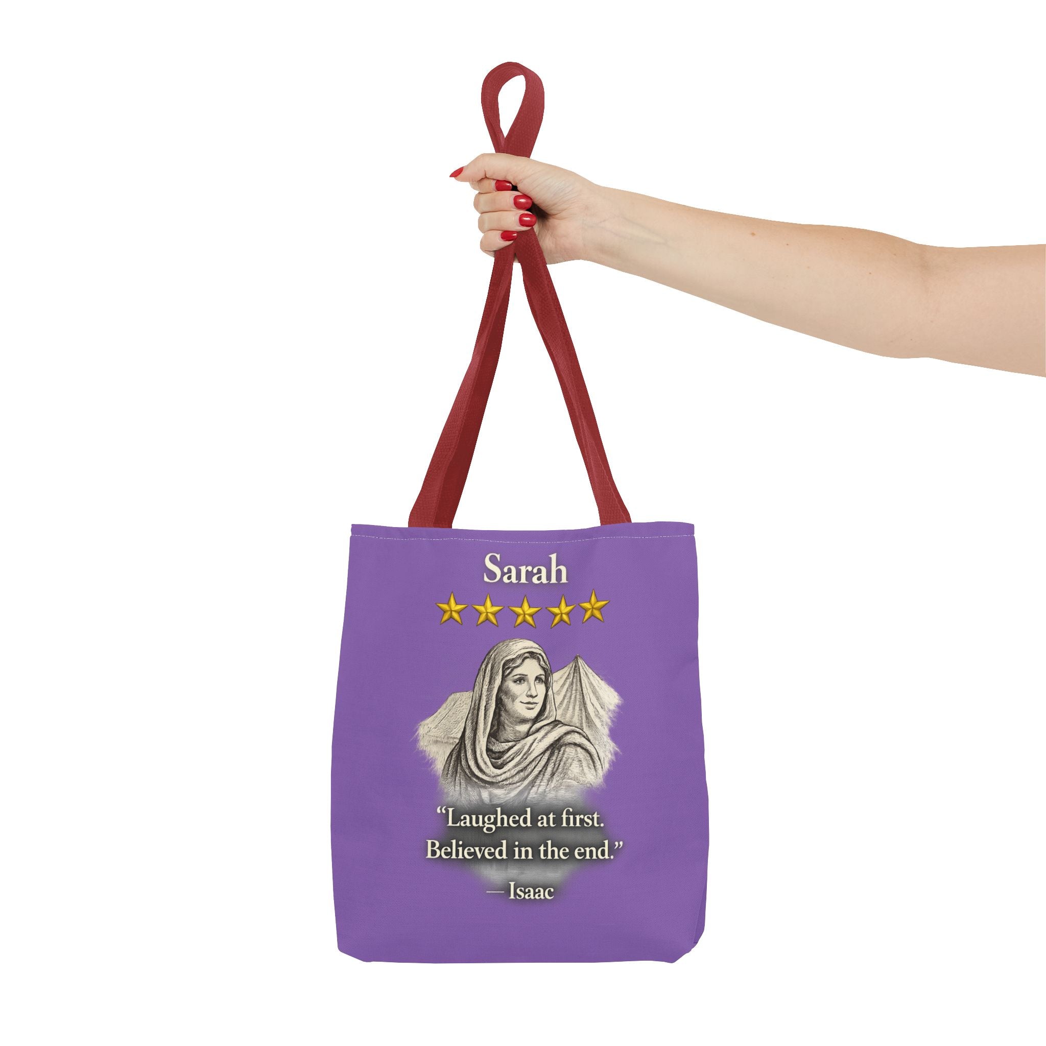 Sarah – Personalized Tote Bag | “Laughed at First. Believed in the End.” Review – Five-Star Faith Series
