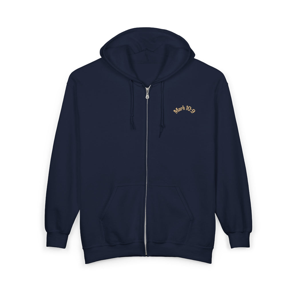 Hold My Hand and Together – Inspirational Prayer Hands Zip Hoodie | Faith Inspired Christian Hoodie