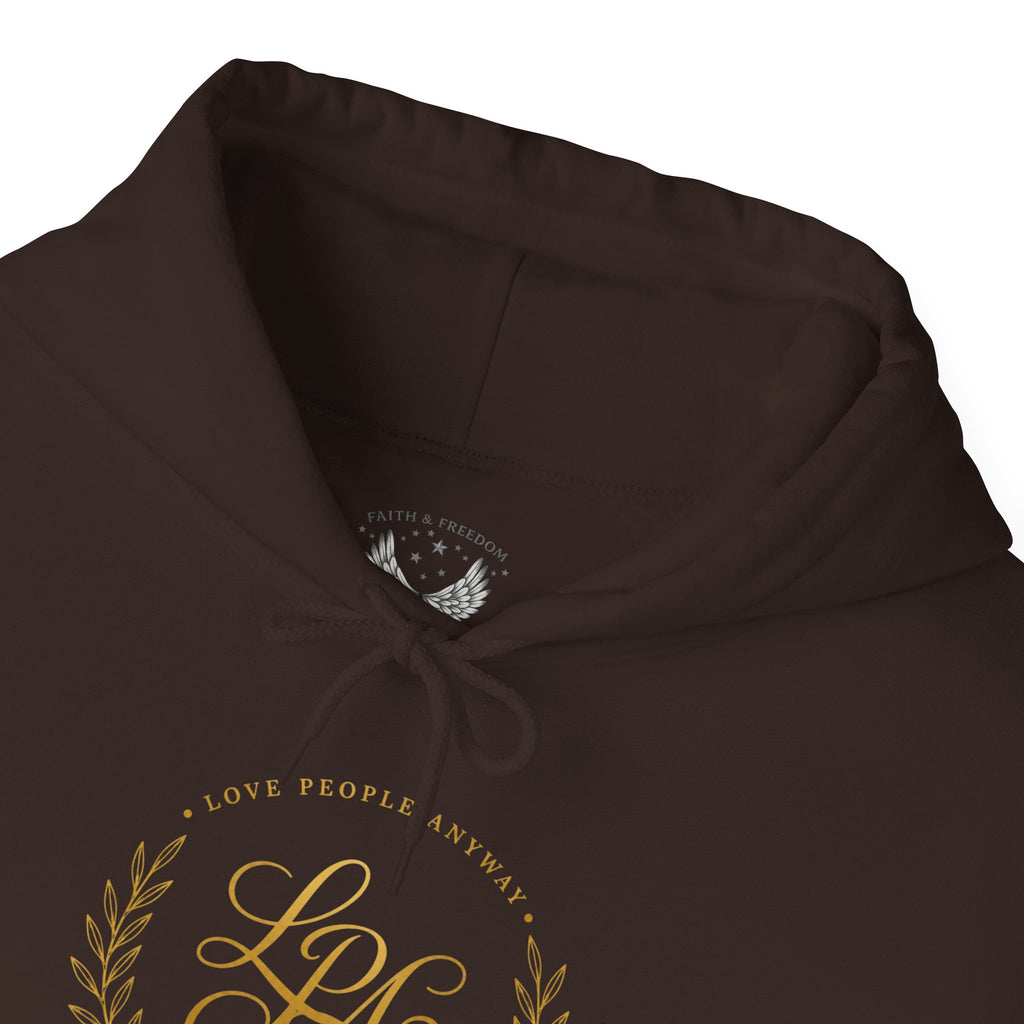 Love People Anyway Hoodie | Inspirational Christian Hooded Sweatshirt | Faith Freedom Creations