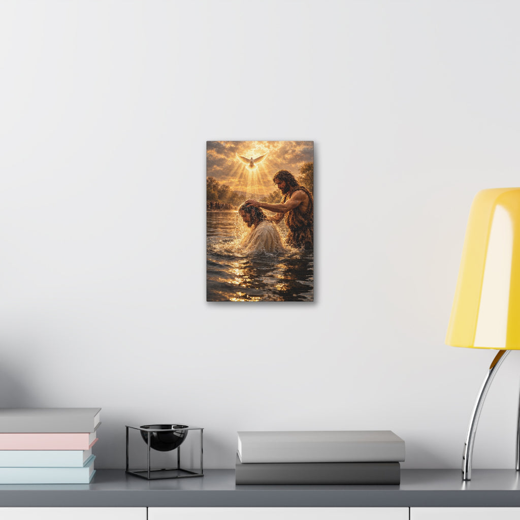Baptism of Jesus - Stretched Canvas Print with Holy Spirit Dove