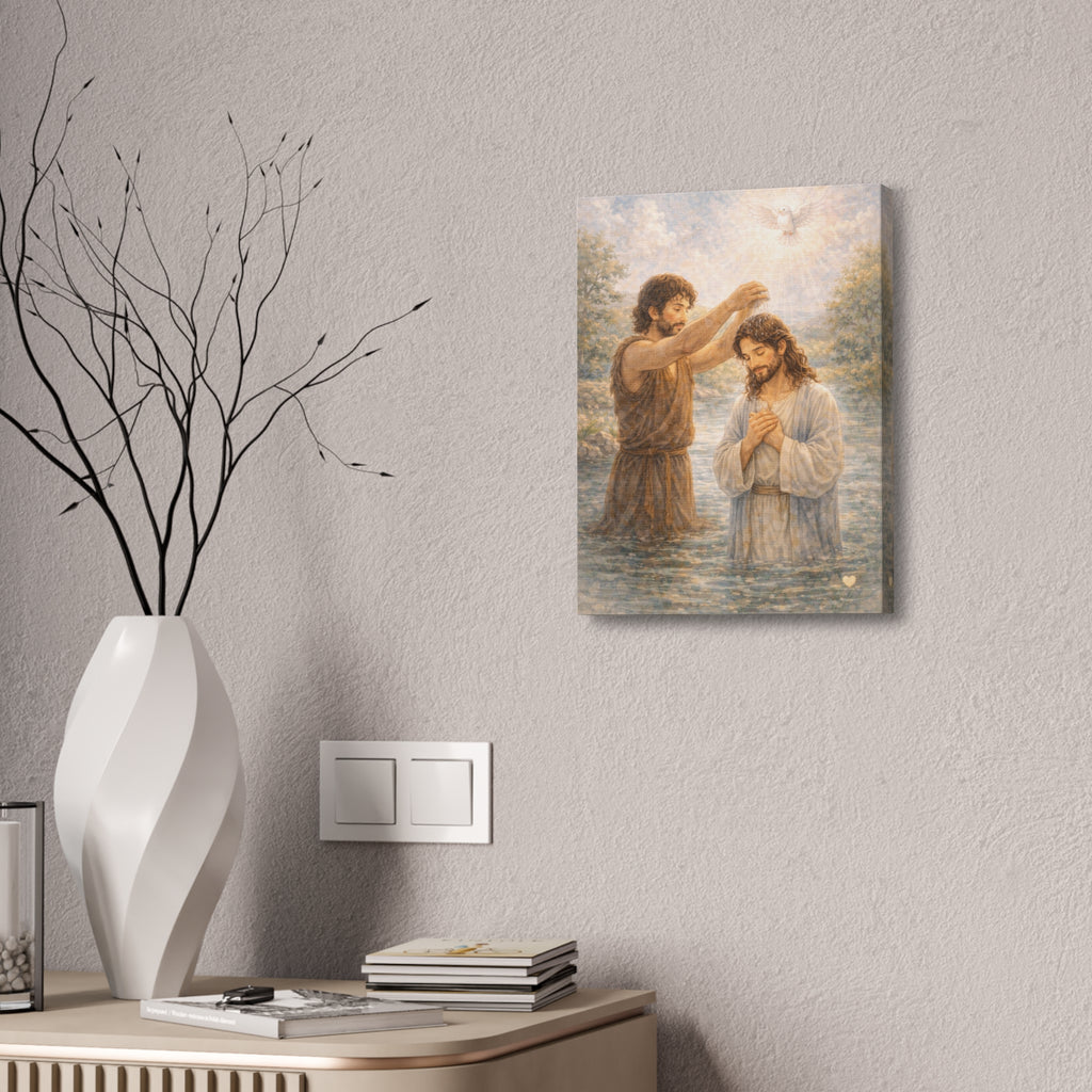 Jesus Is God’s Beloved Son Canvas — Baptism of Jesus (Matthew 3:17)