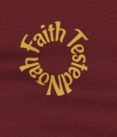 Back view of a red hooded sweatshirt featuring “The Ark Cruise Line” in gold lettering above a vintage illustration of Noah surrounded by animals aboard the ark. Below the artwork is a one-star rating and the playful quote, “No room service—lots of rain.” The design combines biblical storytelling with lighthearted humor in the signature Five-Star Faith Series™ style.