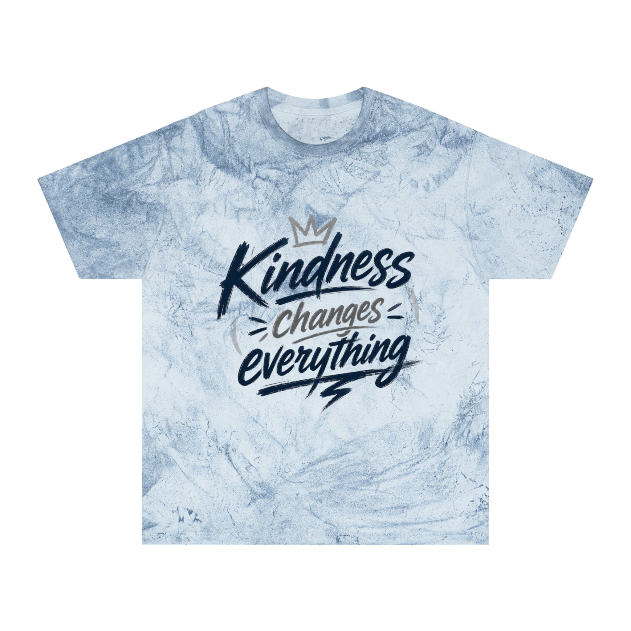 Kindness Changes Everything Tie-Dye T-Shirt – Inspirational Color Blast Graphic Tee