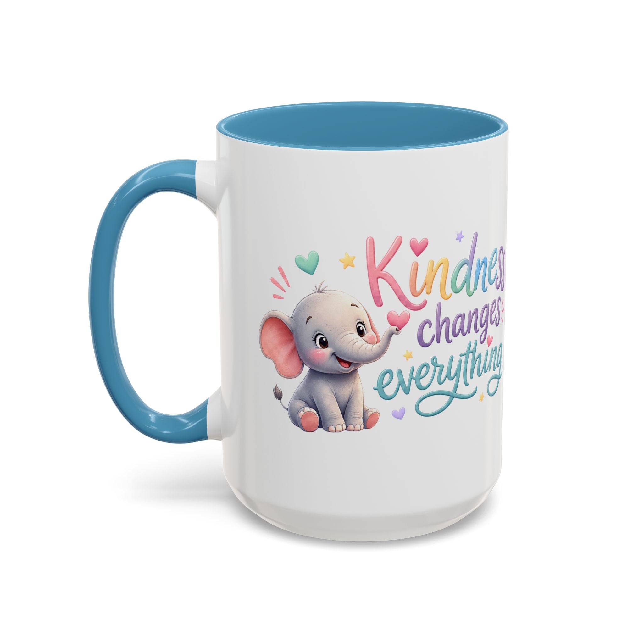 Kindness Changes Everything Elephant Mug | Inspirational Coffee Mug | Cute Elephant Accent Cup