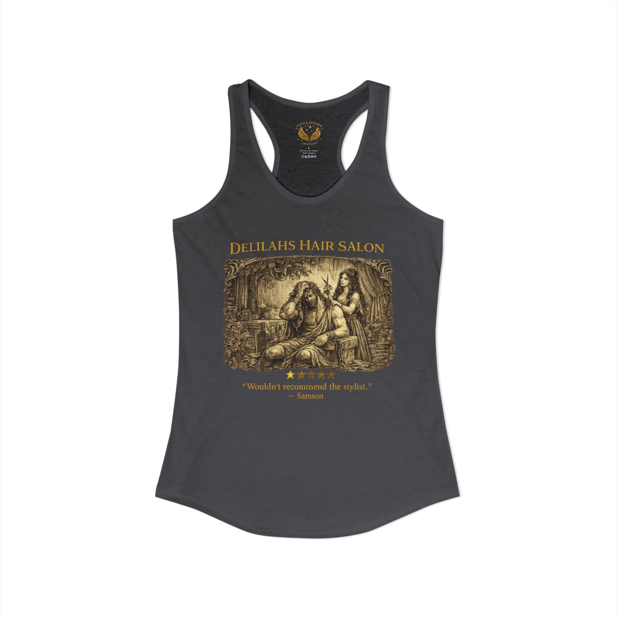 Delilah's Salon Women's Racerback Tank - Five-Star Faith Series