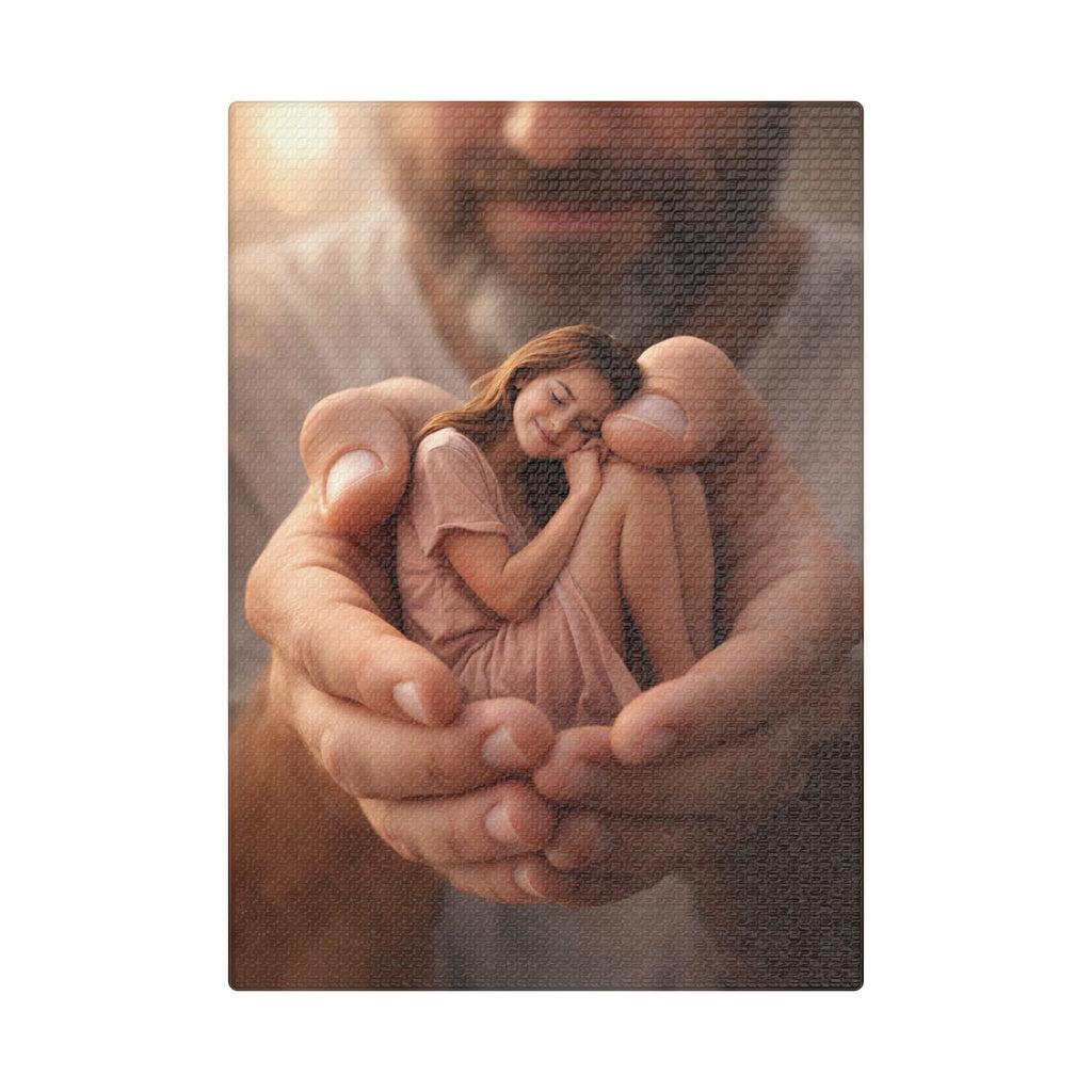 In His Hands – Protective Keepsake Canvas Print
