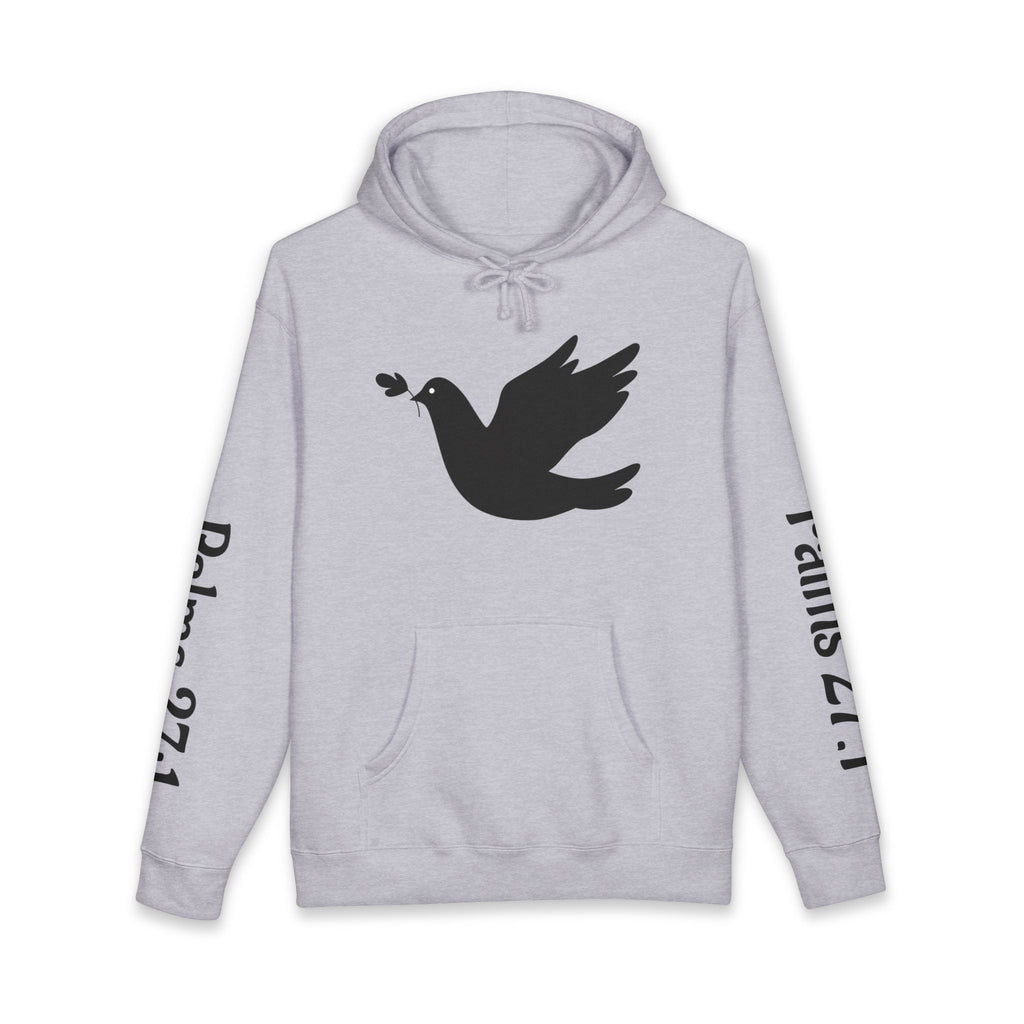 Psalm 27:1 Dove Hoodie – “The Lord is My Light & Salvation” Christian Sweatshirt | Faith Scripture Hoodie