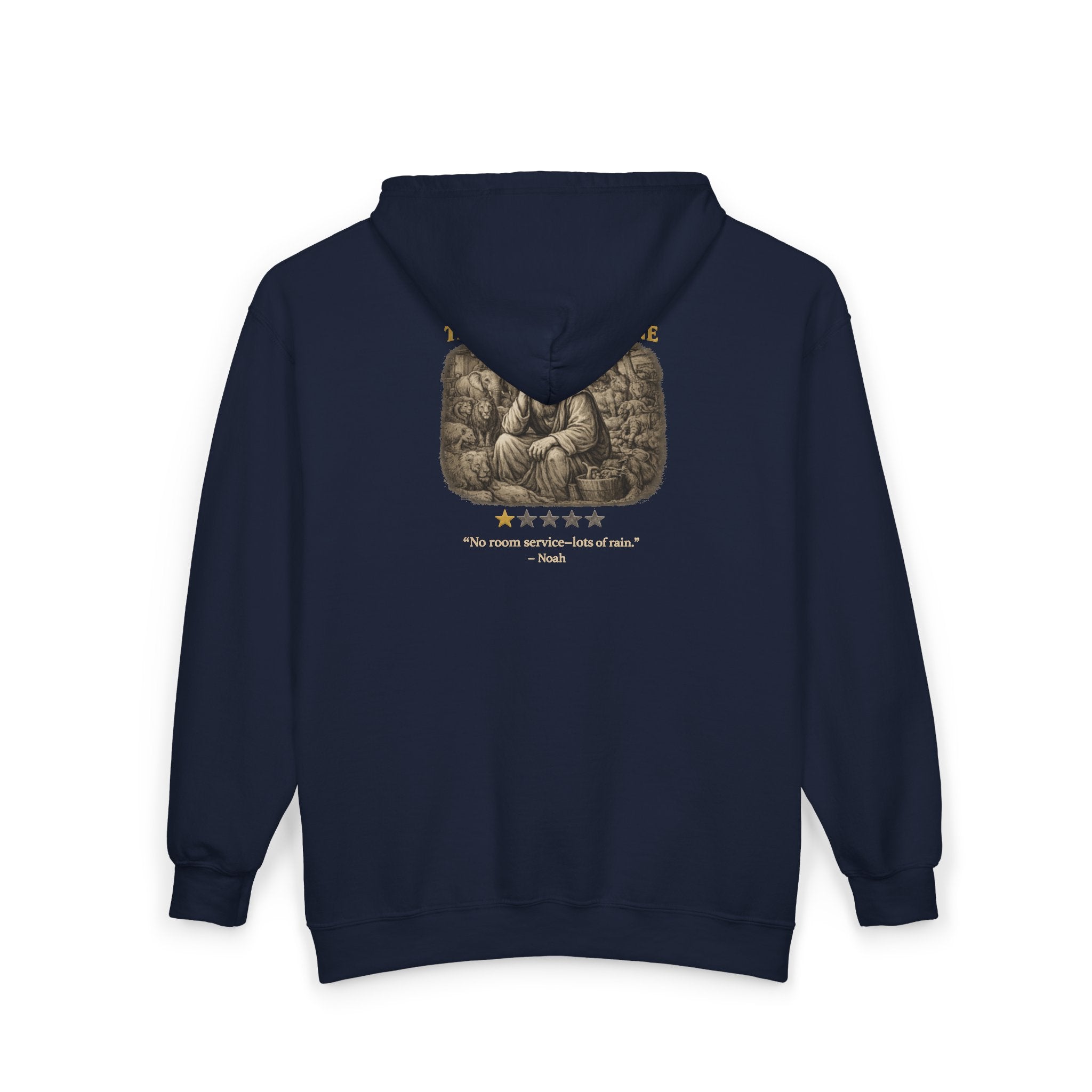 Ark Cruise Line – Full-Zip Hoodie | Vintage Lion Biblical Design – Five-Star Faith Series