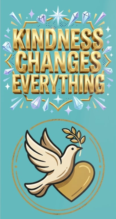 Kindness Changes Everything Dove Metal Bookmark | Inspirational Christian Bookmark | Peace Dove Reading Gift