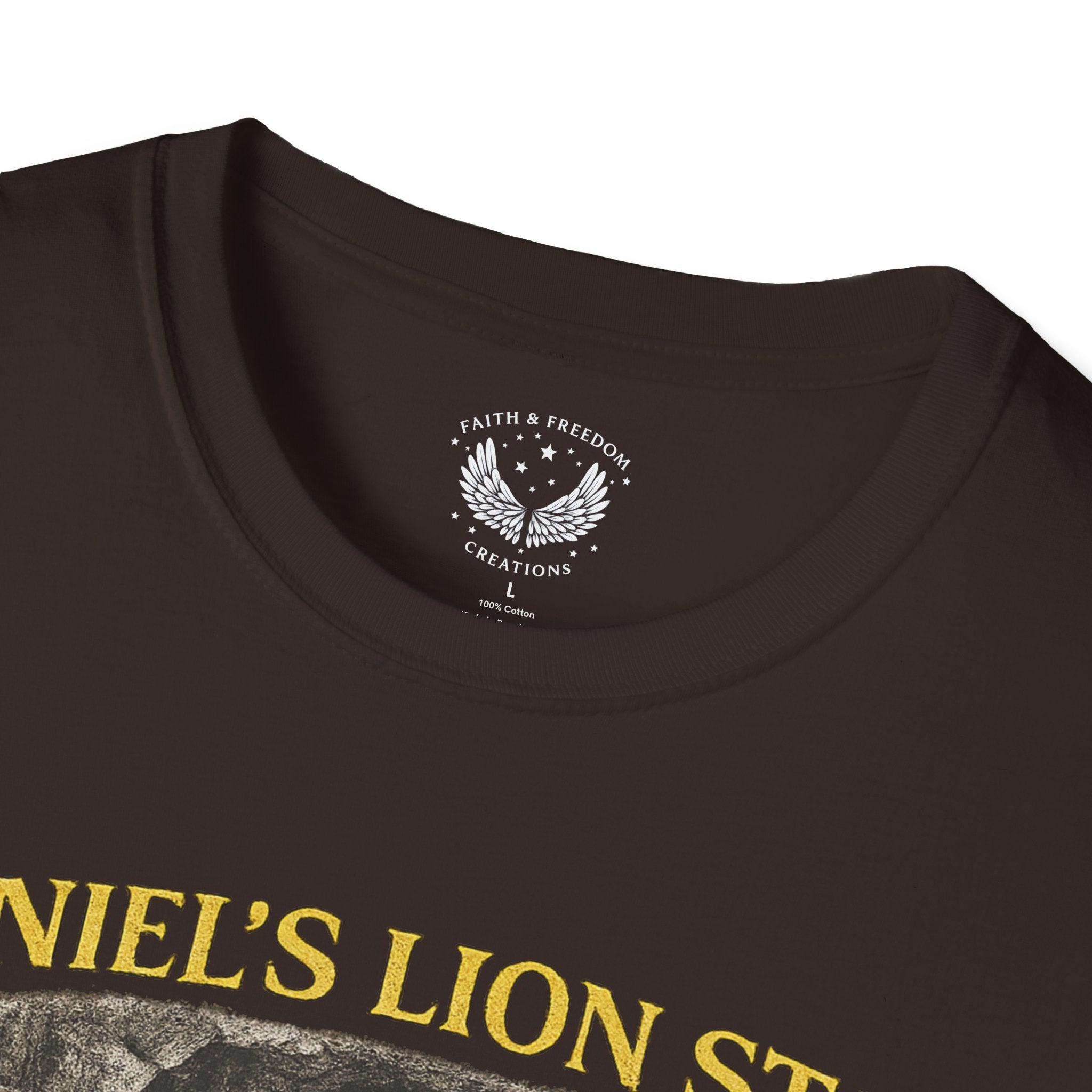Daniel's Lion Stay Vintage T-Shirt - Biblical Lion Statue Tee