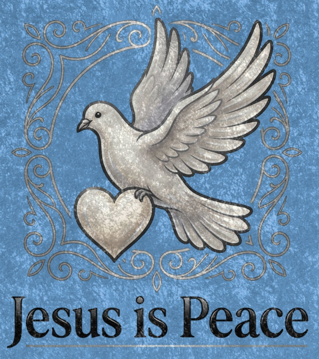 Jesus Is Peace Crushed Velvet Blanket | White Dove Christian Throw | Luxurious Faith-Inspired Blanket