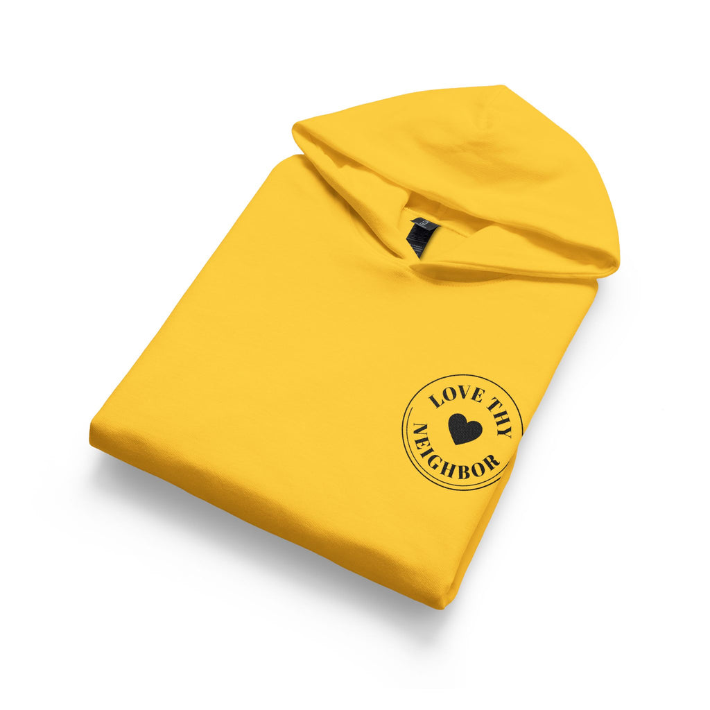 Youth Hoodie — 'Love Tiny Friendships' Heart Chest Logo