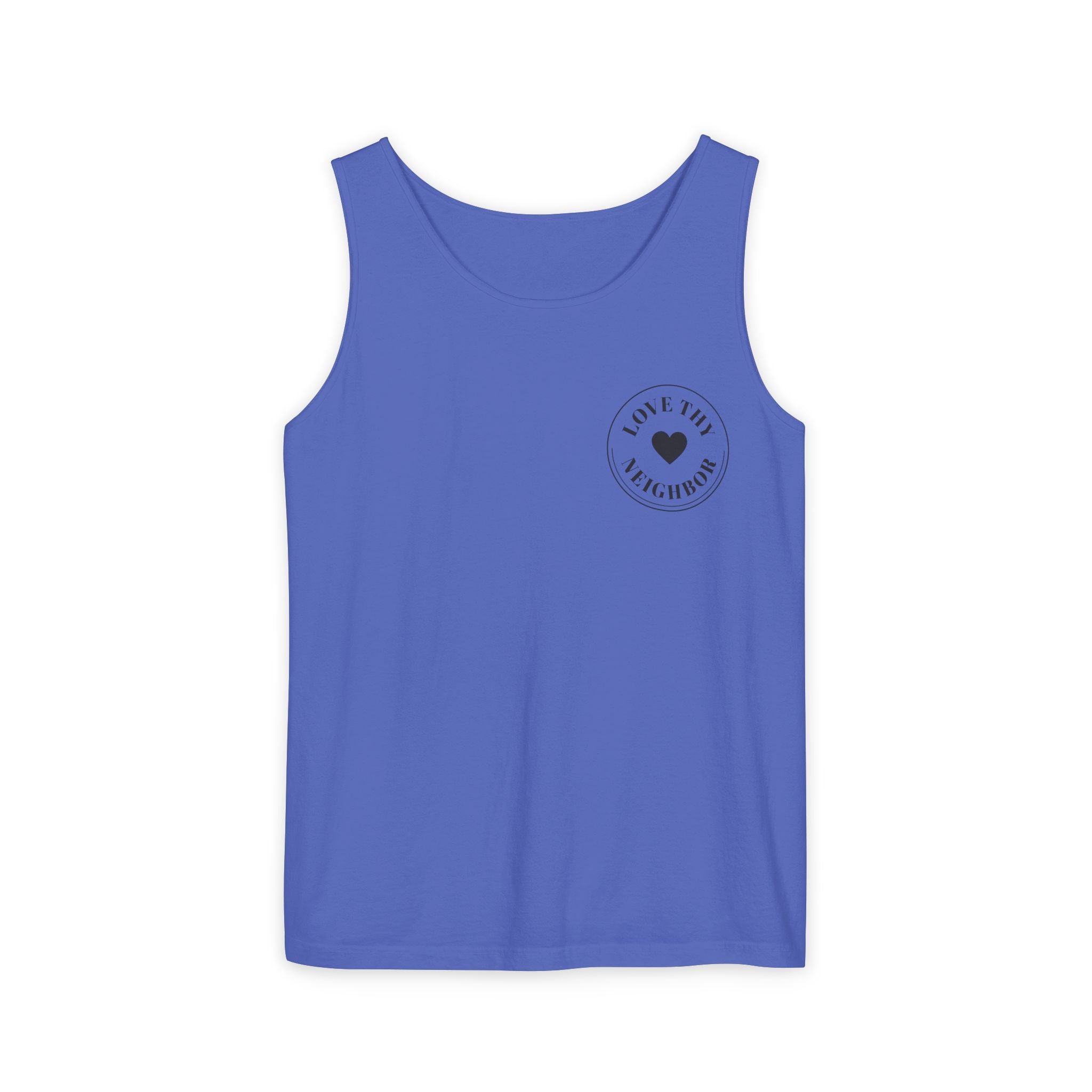 Love Thy Neighbor Anyway Garment-Dyed Tank Top | Vintage Christian Cotton Tank | LPA Monogram Apparel