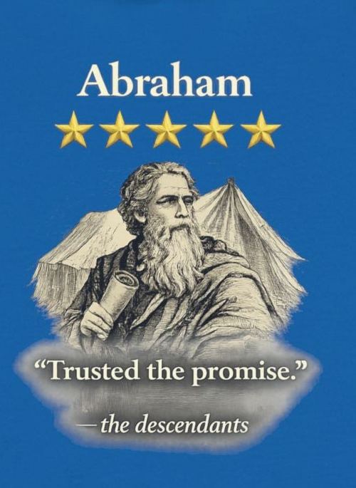 Abraham – Champion Hoodie | “I Trusted the Promise” Vintage Graphic – Five-Star Faith Series