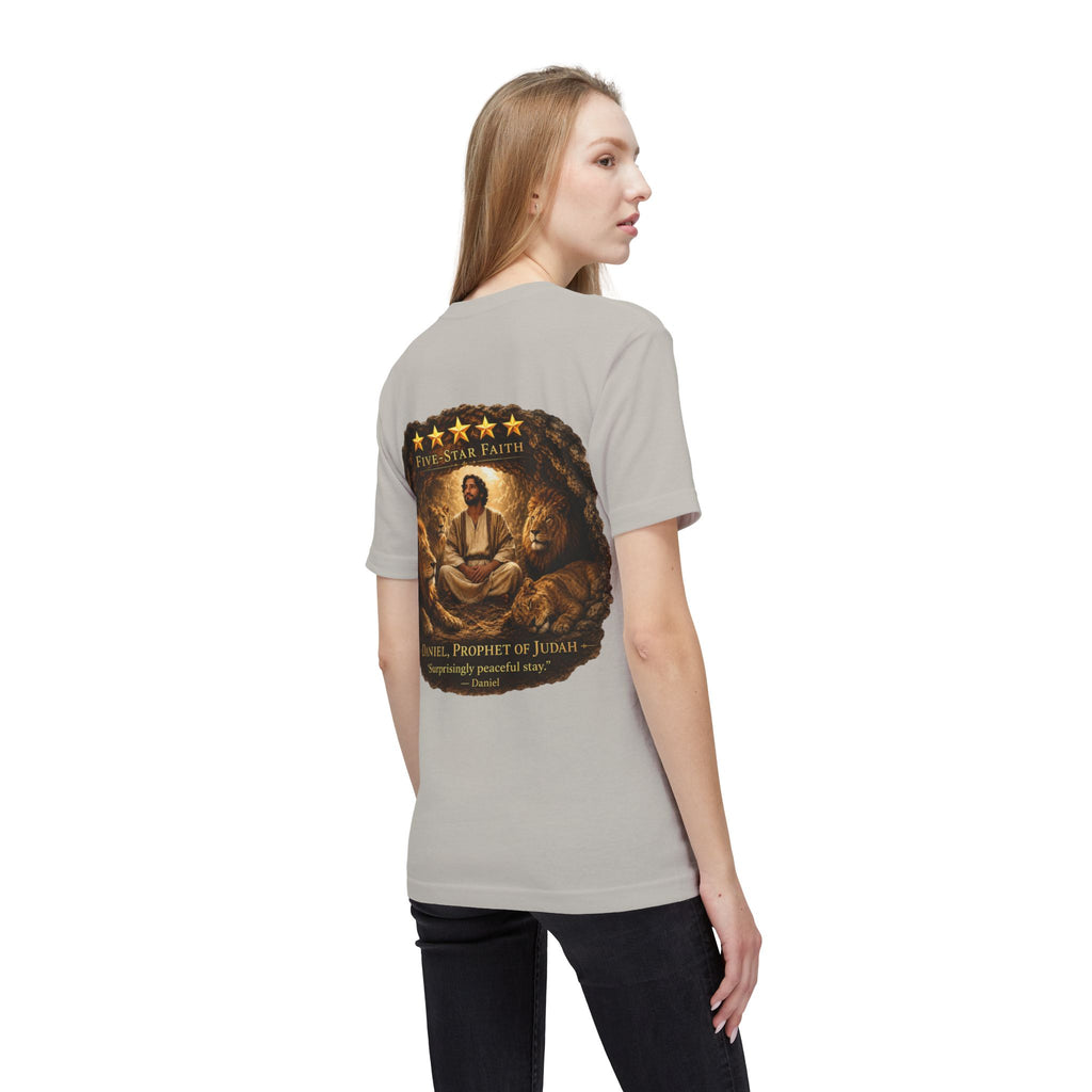 Daniel Review "Stay" Christian T-Shirt — Faith-Based Lion Design