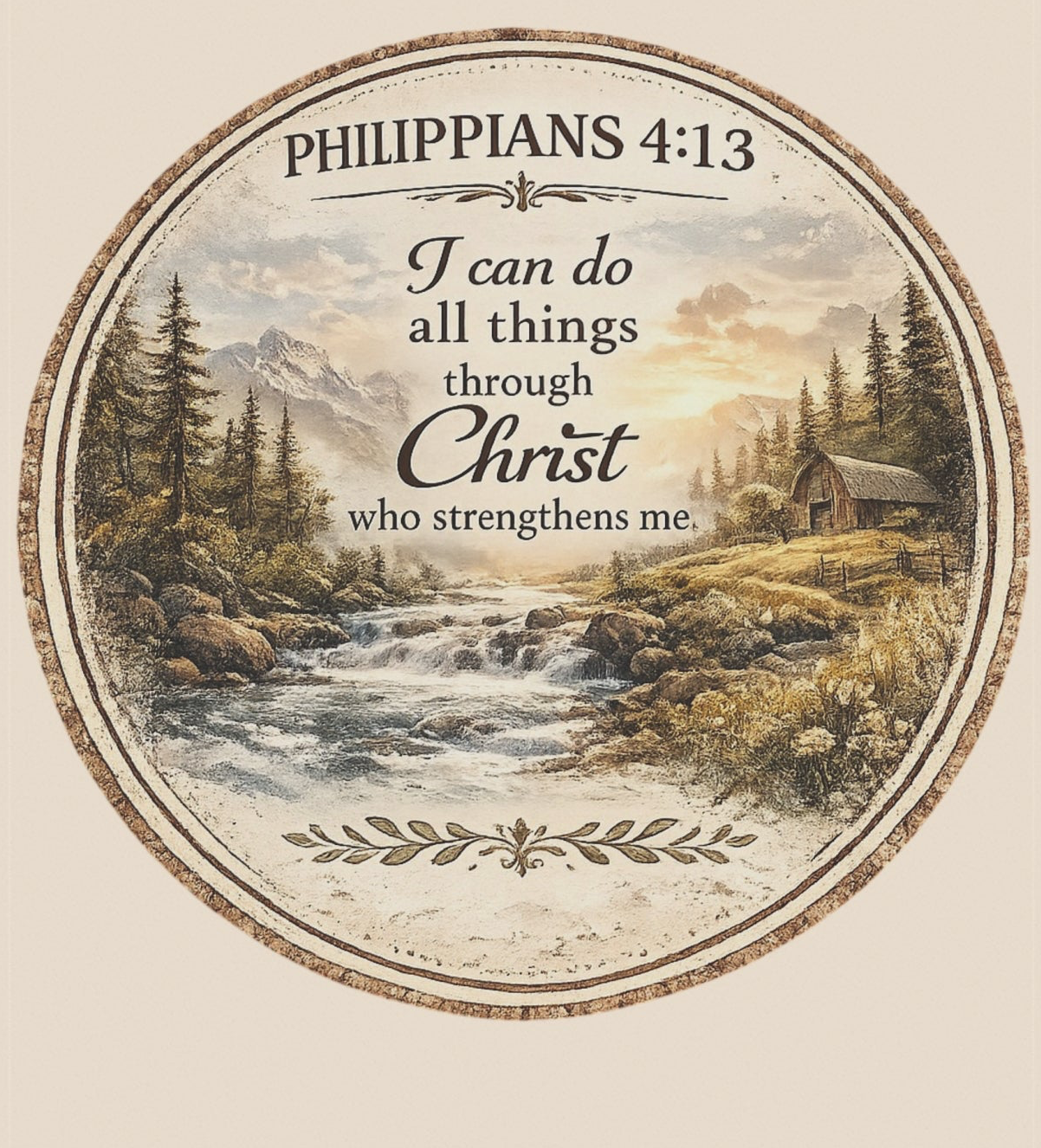 Philippians 4:13 Garden Flag | Christian Faith Yard Banner | Inspirational Outdoor Decor
