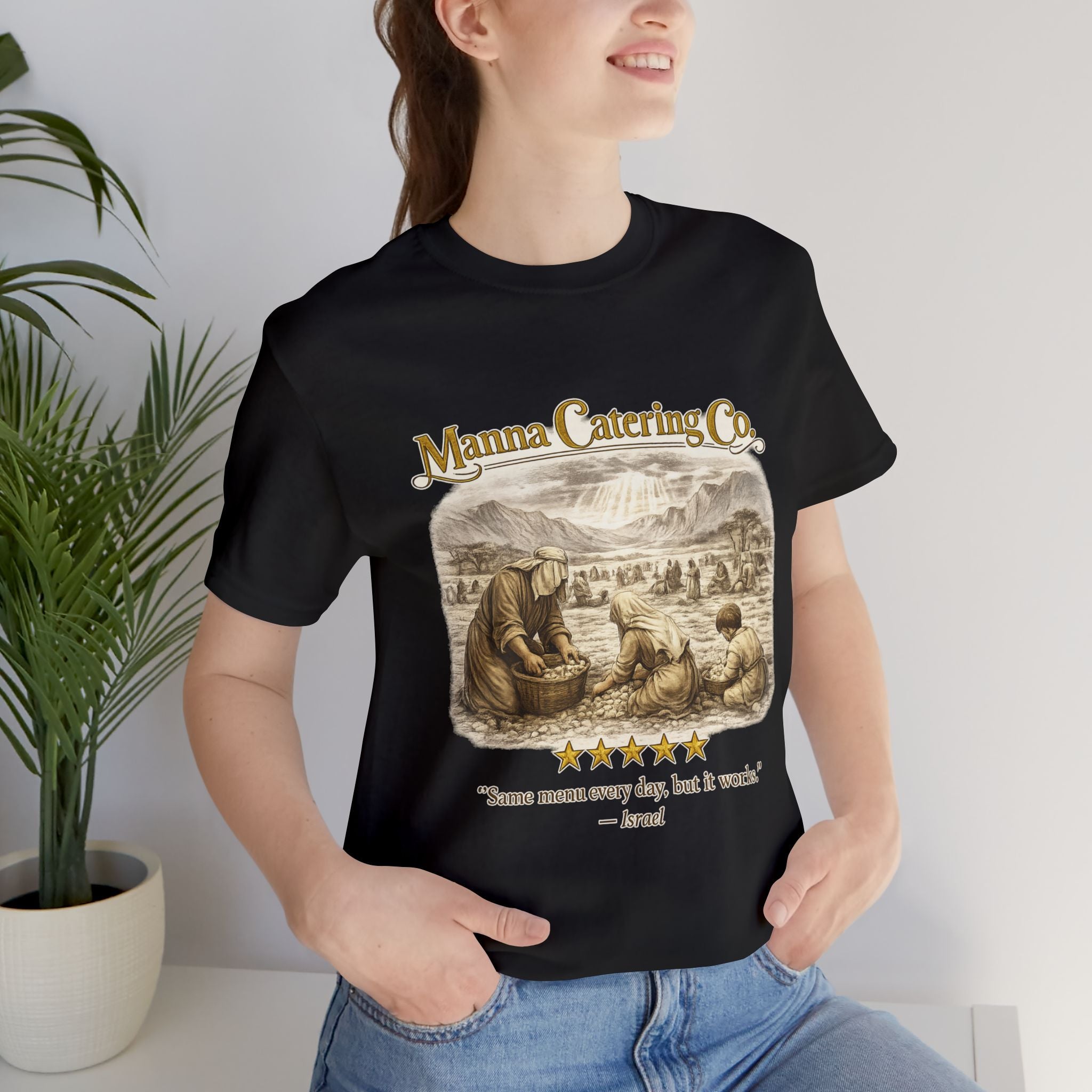 “Same Menu Every Day, But It Works” – Vintage Graphic T-Shirt| Five-Star Faith Series