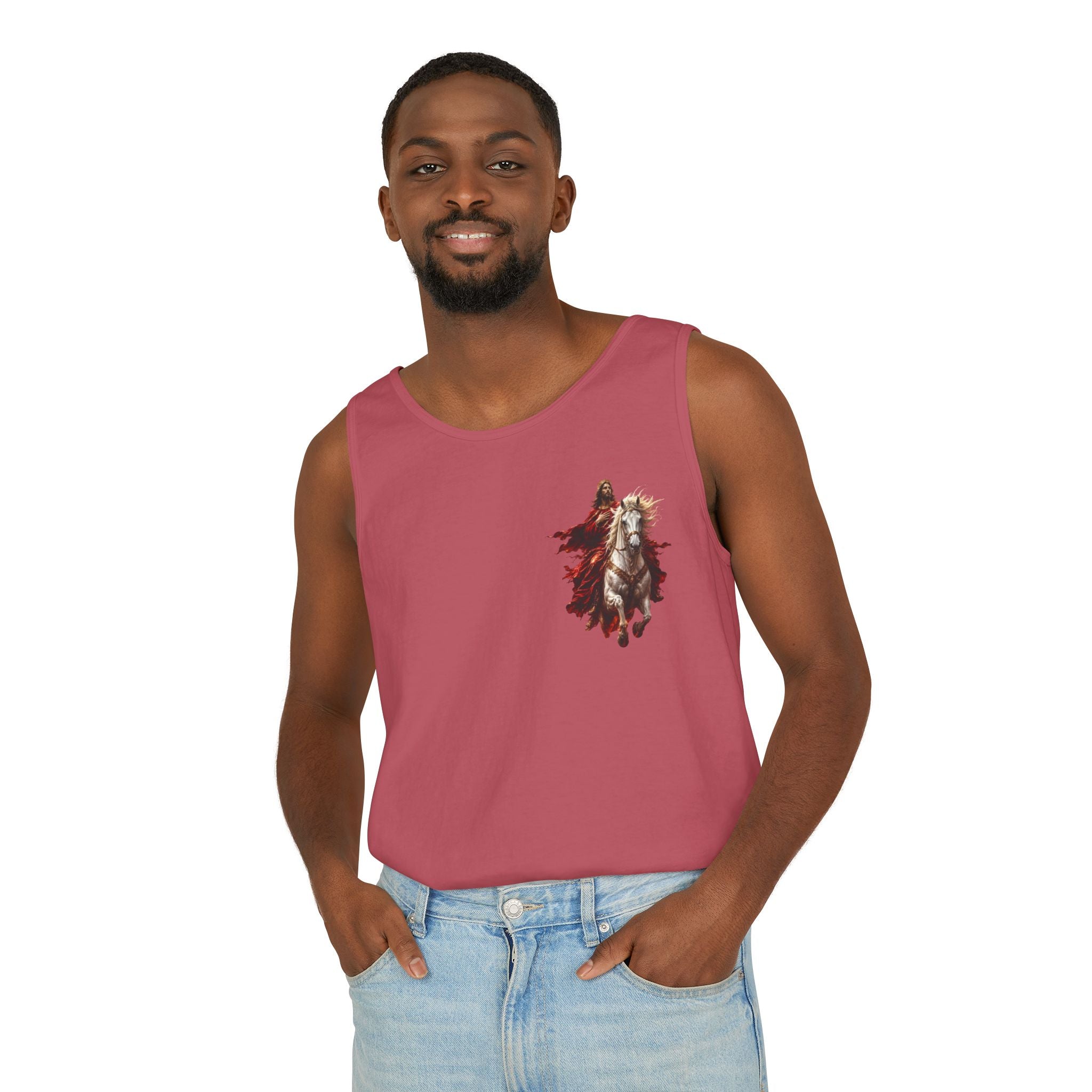 Jesus Second Coming Tank Top | Jesus on White Horse Christian Tank | Inspirational Faith Apparel