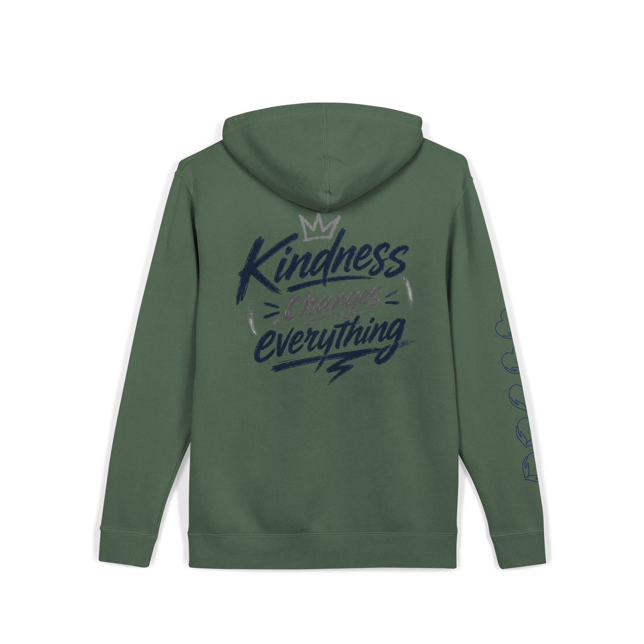 Kindness Changes Everything Hoodie – Heart Graphic Pigment-Dyed Sweatshirt