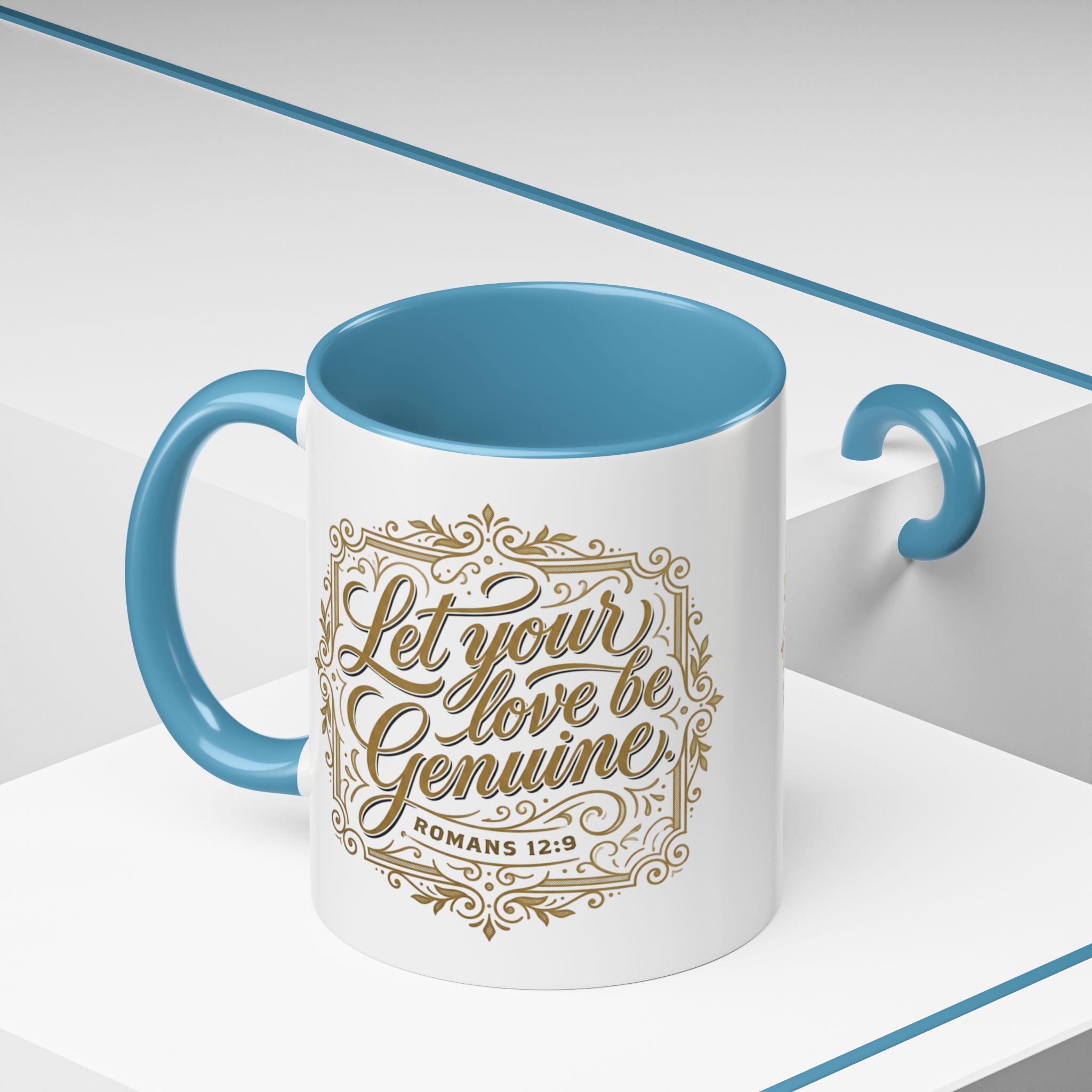 Let Your Love Be Genuine Coffee Mug | Romans 12:9 Christian Mug | Inspirational Faith Gift