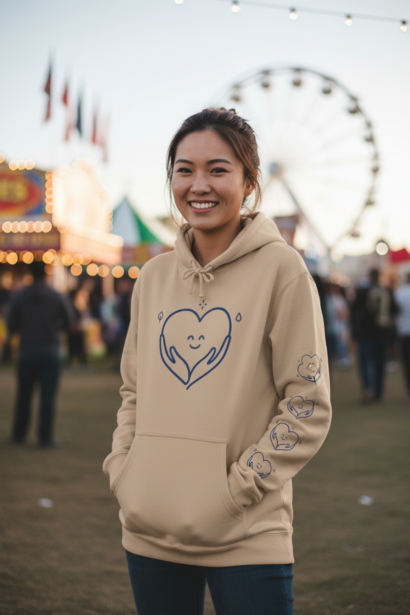 Kindness Changes Everything Hoodie – Heart Hands Graphic Inspirational Pullover
