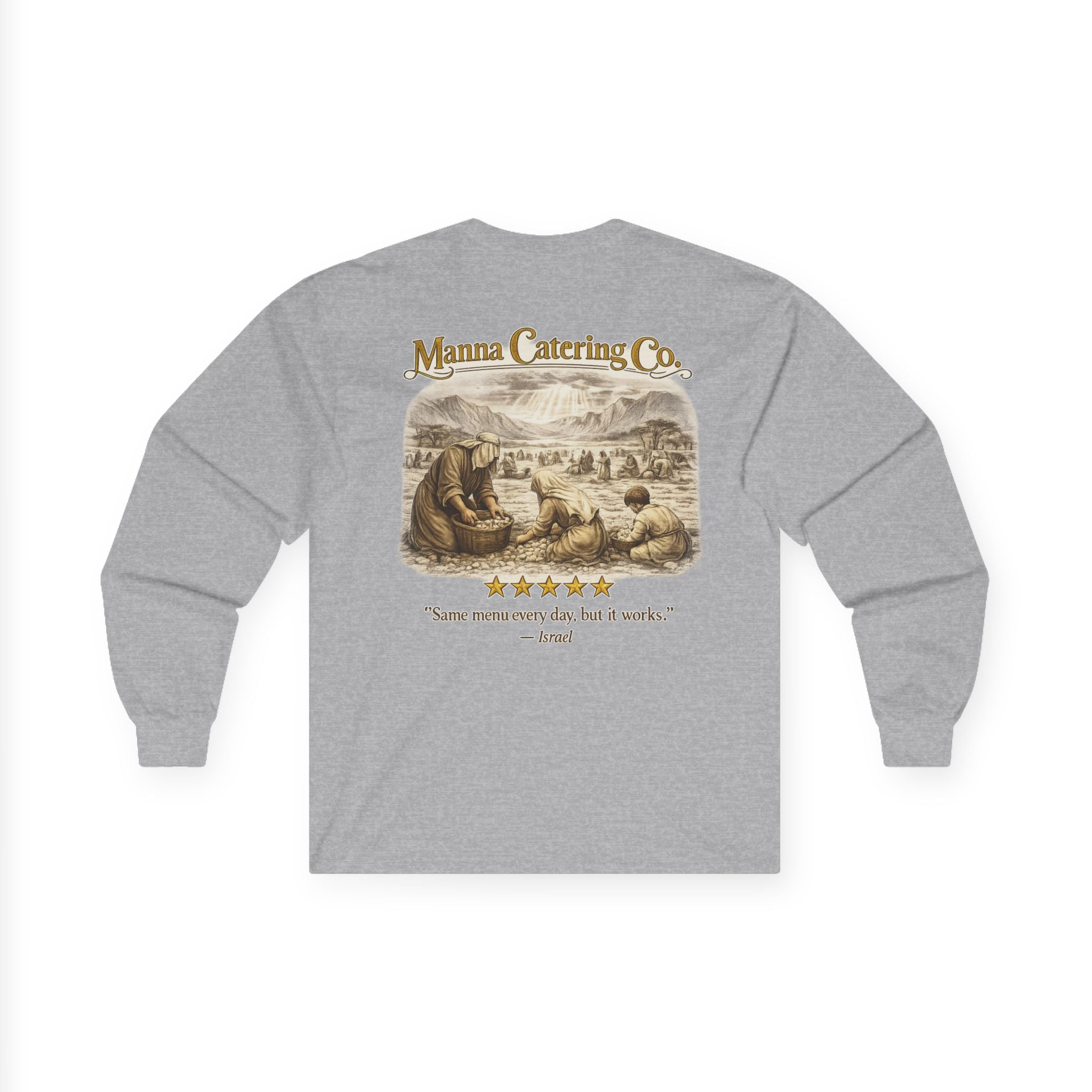 Vintage 'Israelites Review of God's Manna' Long Sleeve Tee