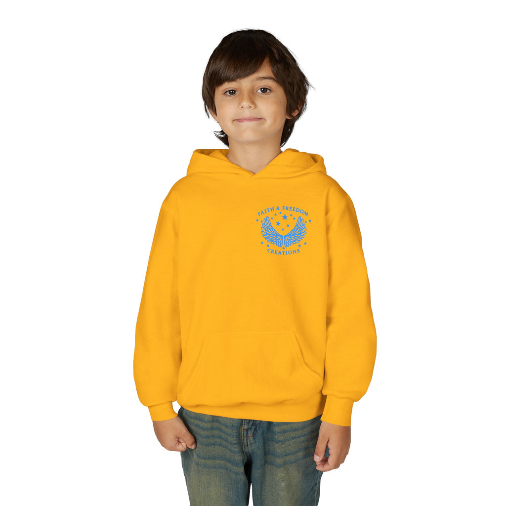 Youth “Be Kind to One Another” Hoodie – Cute Bunny Night Sky Scripture Sweatshirt