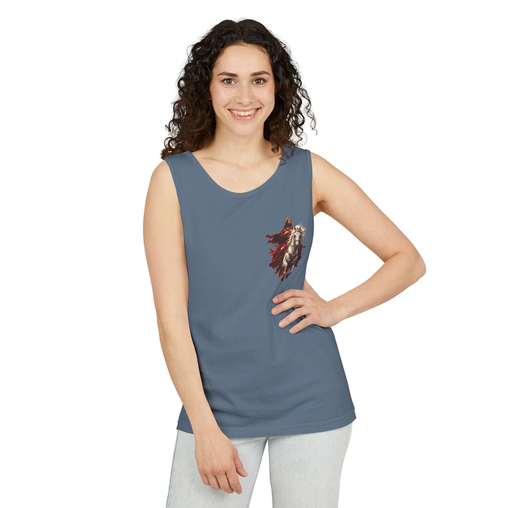 Jesus Second Coming Tank Top | Jesus on White Horse Christian Tank | Inspirational Faith Apparel