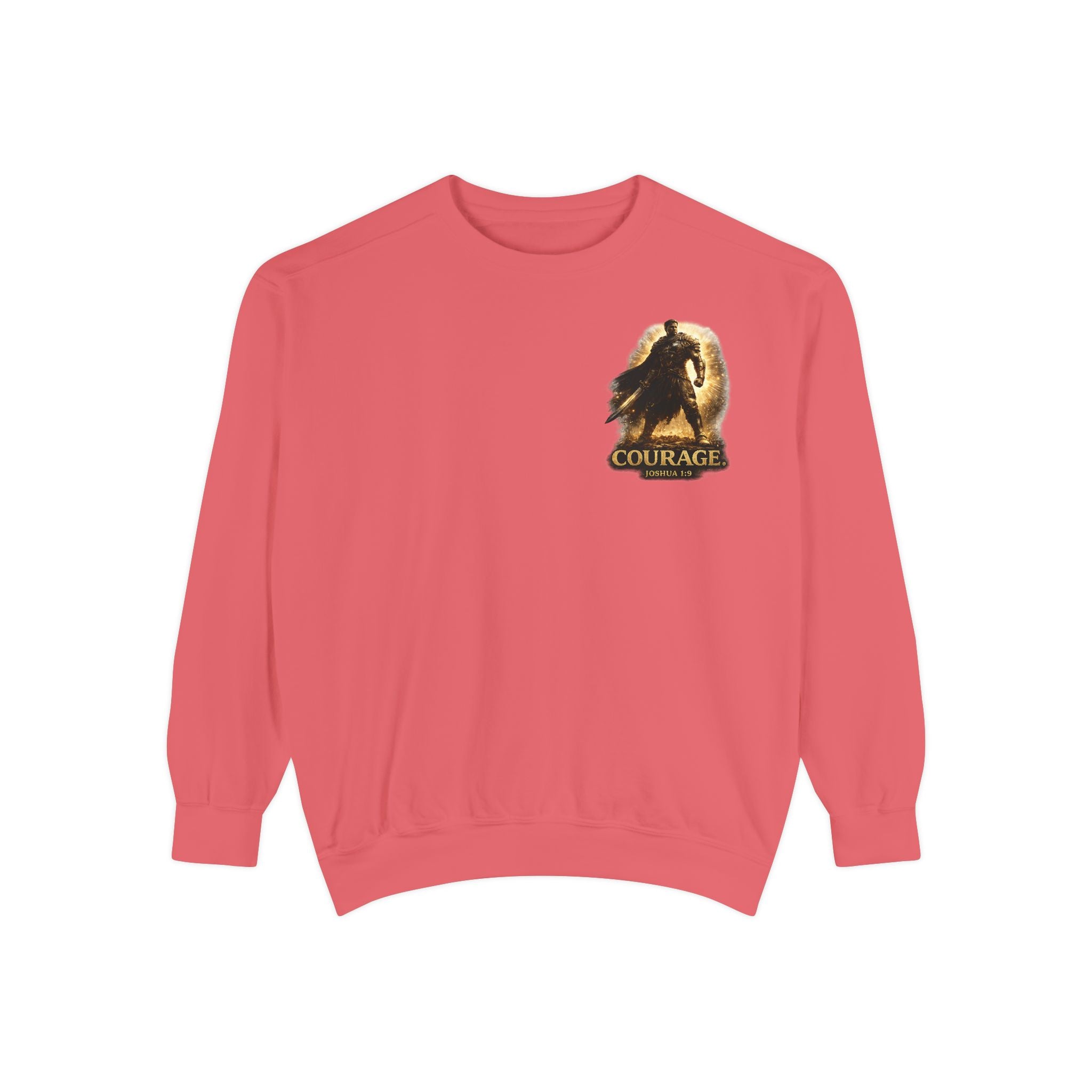 Joshua Courage Sweatshirt | Be Strong and Courageous Christian Crewneck | Inspirational Faith Apparel
