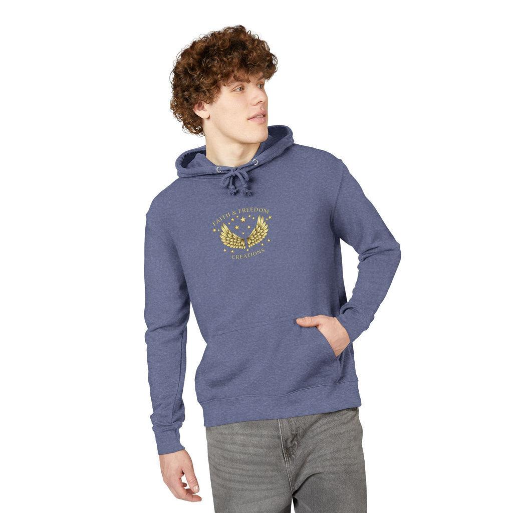 Sarah – French Terry Hoodie | “Laughed at First. Believed in the End.” Portrait Graphic – Five-Star Faith Series