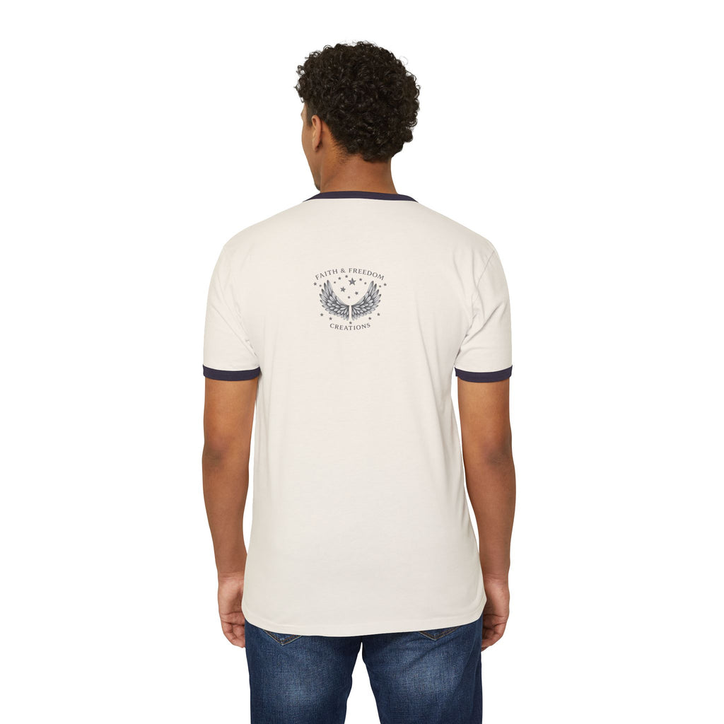 Abraham – Ringer Tee | “I Trusted the Promise” Vintage Graphic – Five-Star Faith Series