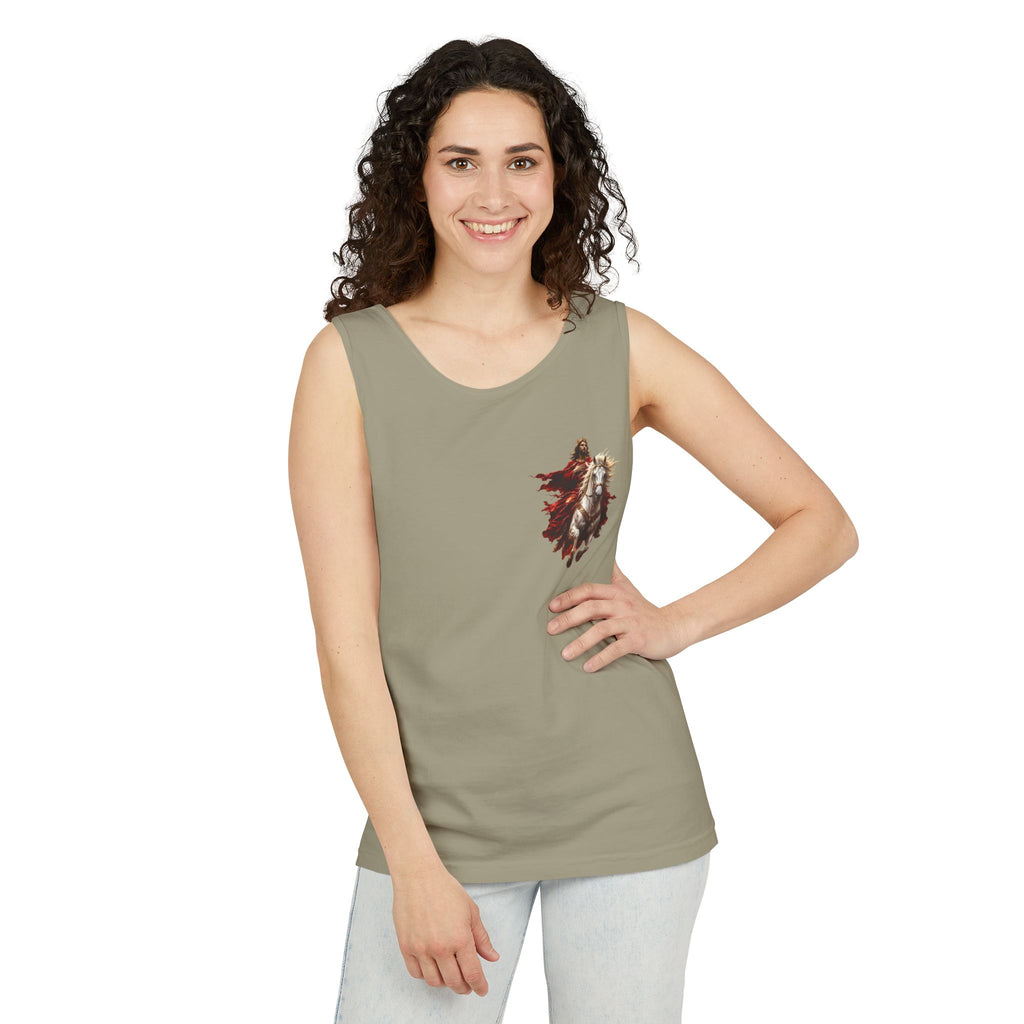 Jesus Second Coming Tank Top | Jesus on White Horse Christian Tank | Inspirational Faith Apparel