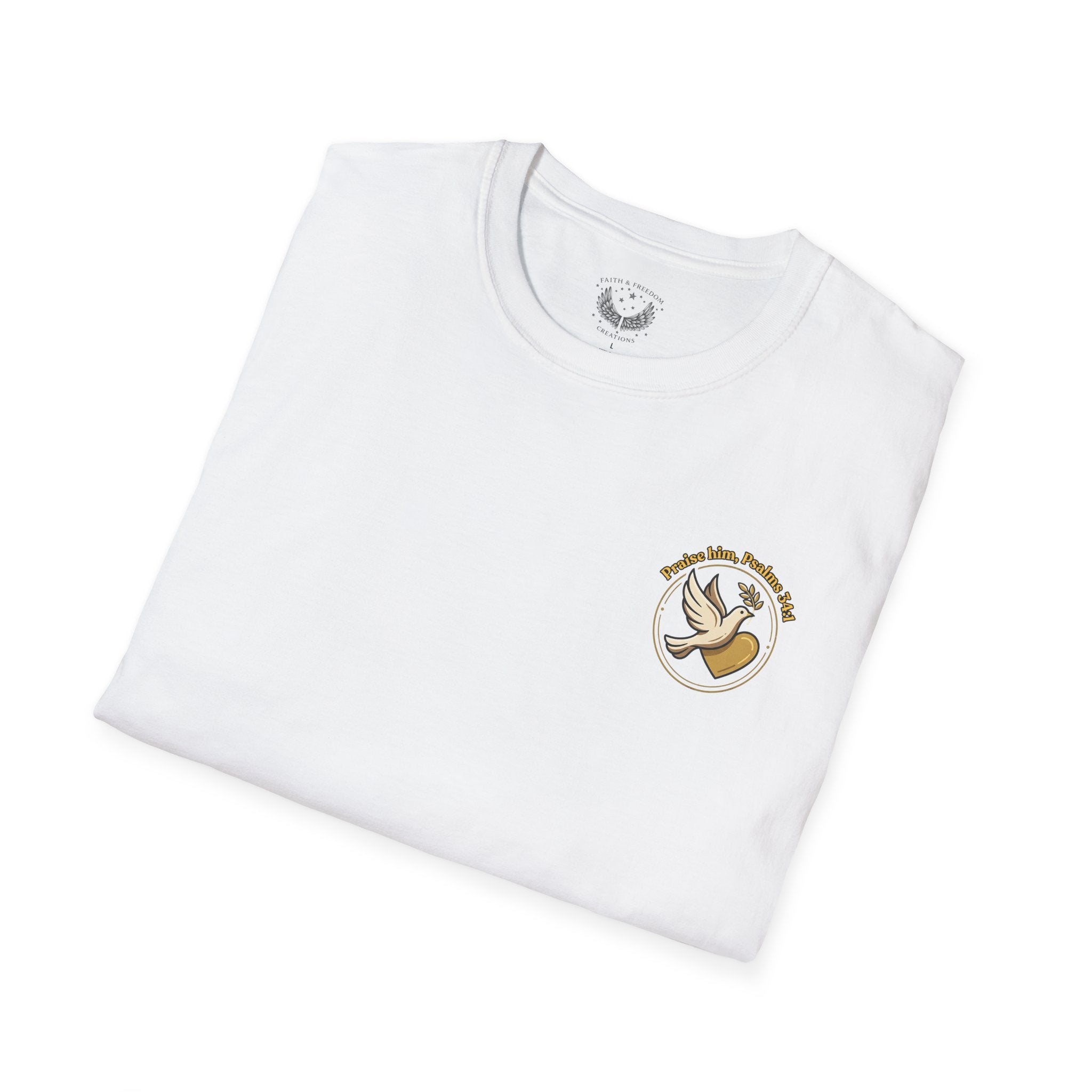Dove of Peace Pocket T-Shirt | Pray Love Remember Christian Tee | Faith Freedom Creations