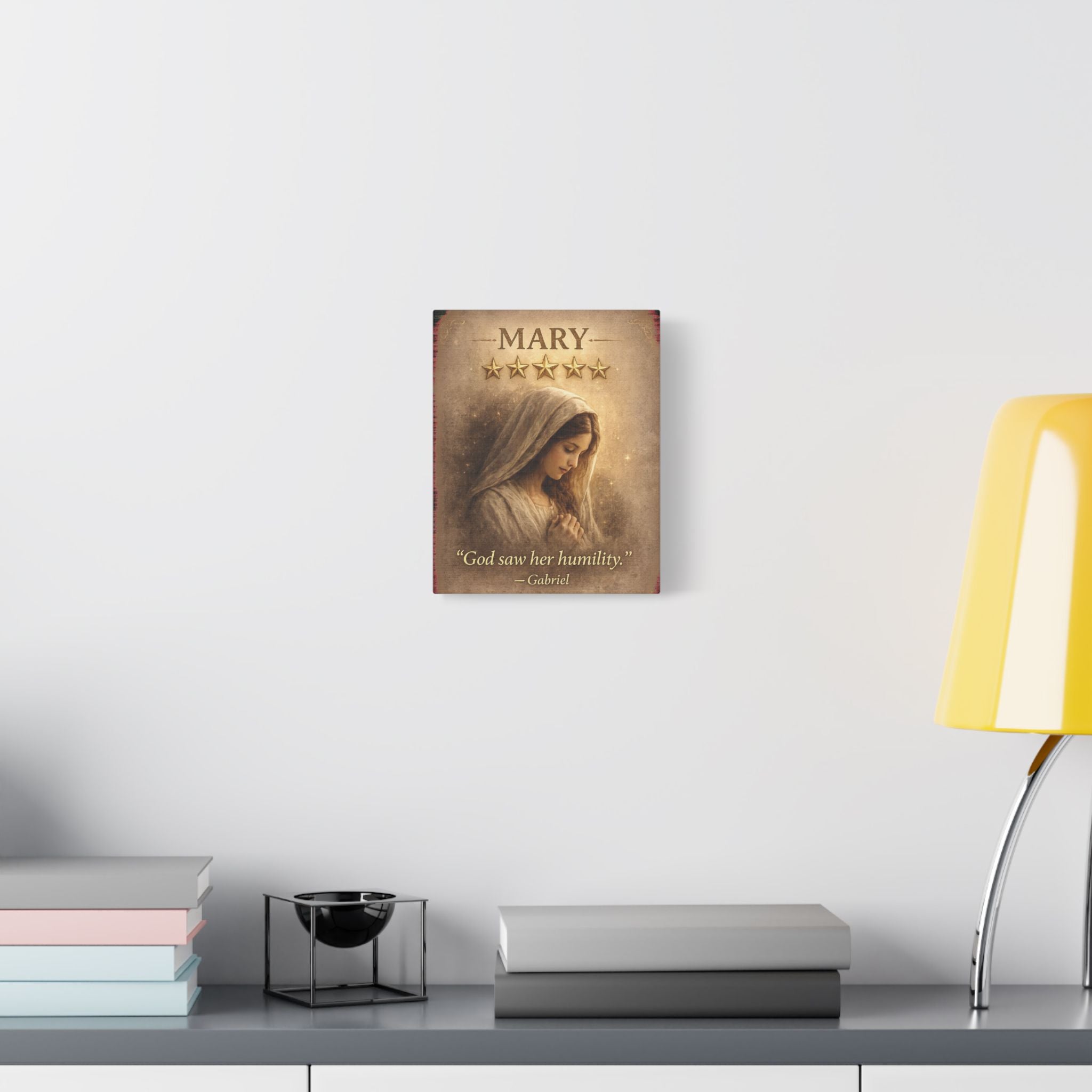 Mary Canvas — God Saw Her Humility | Biblical Wall Art
