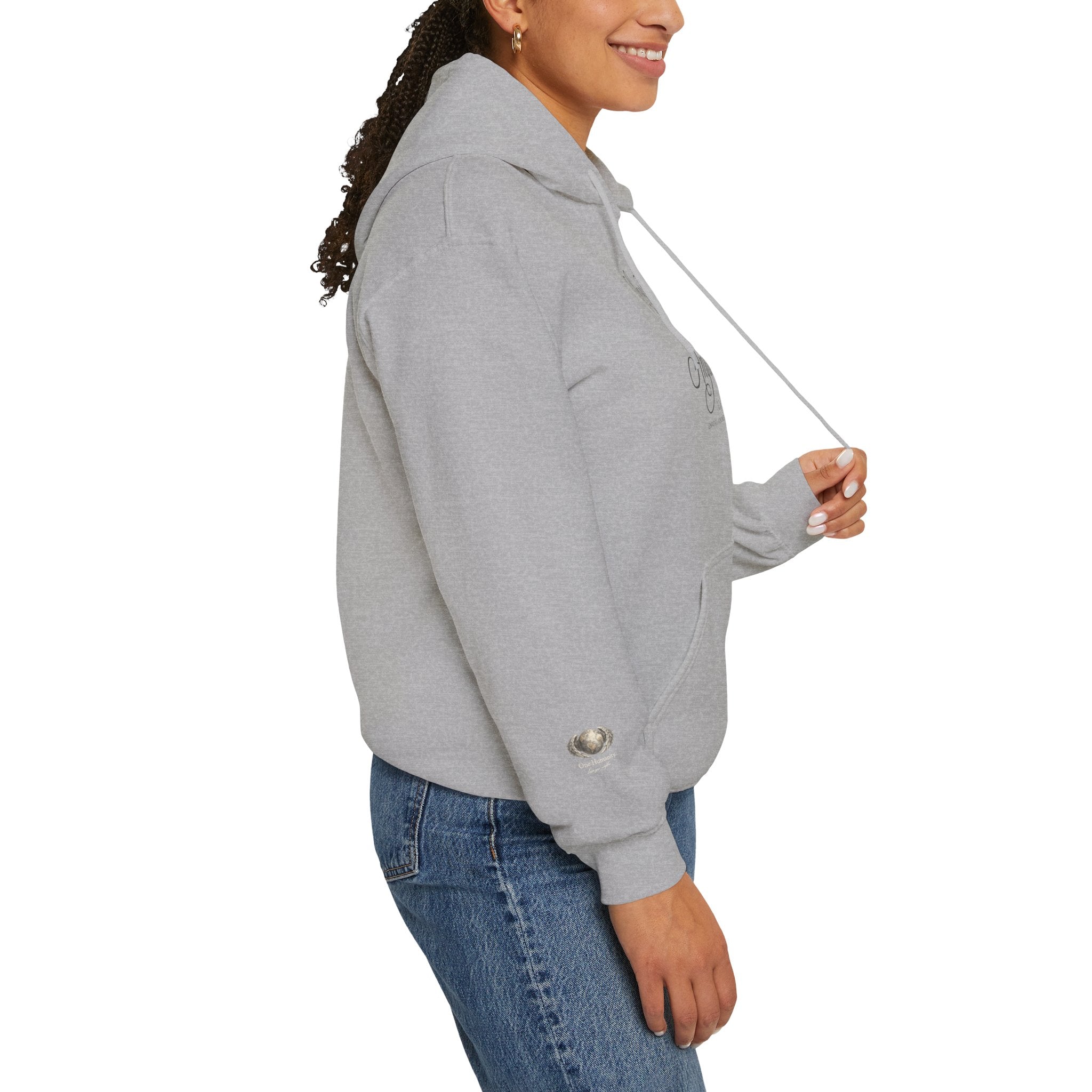 “Love People Anyway” Hoodie – Inspirational Script Graphic Sweatshirt | Compassion Message Pullover