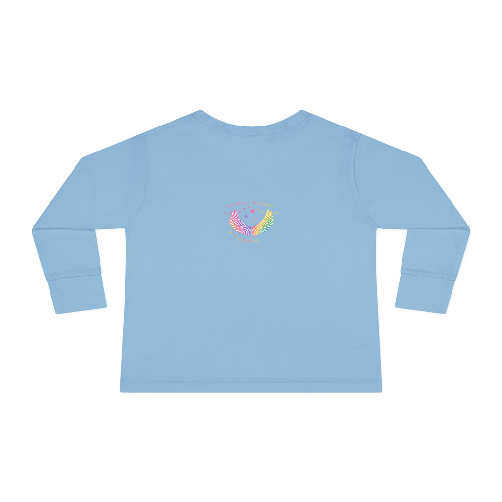 Baby Moon & Owl Toddler Long Sleeve Tee – Pastel Sleepy Moon Nursery Shirt | Cozy Toddler Pajama Style Tee