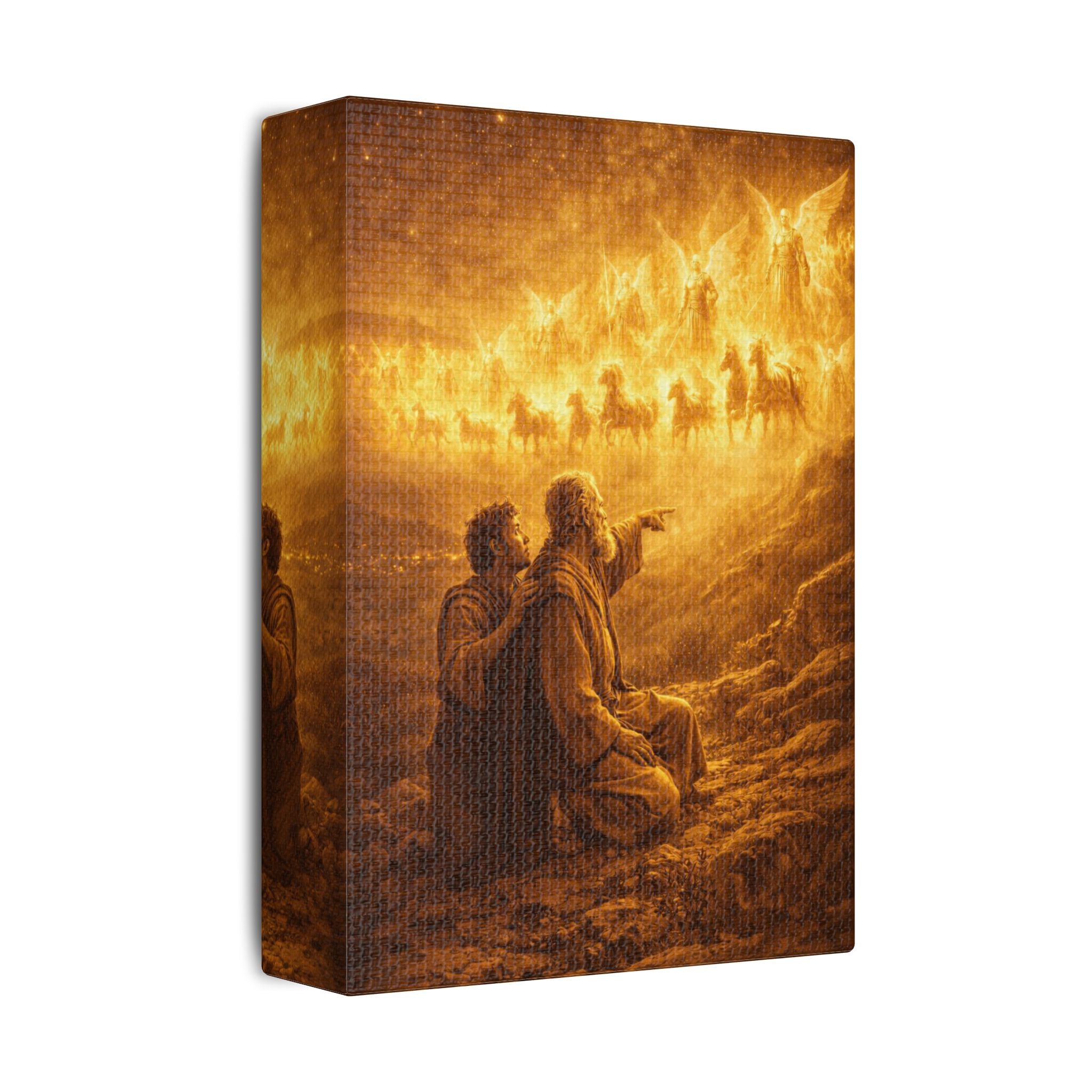 Elijah Vision Canvas — Angelic Hosts Wall Art