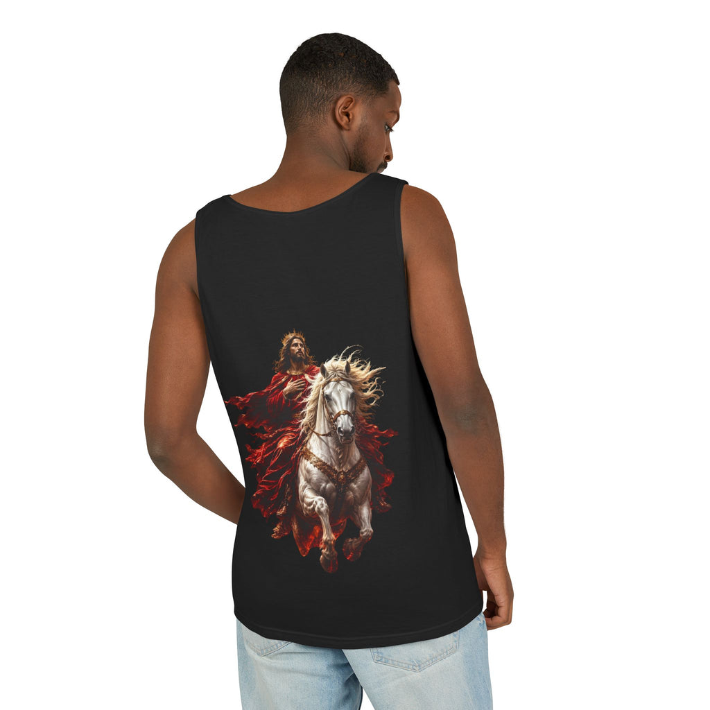 Jesus Second Coming Tank Top | Jesus on White Horse Christian Tank | Inspirational Faith Apparel