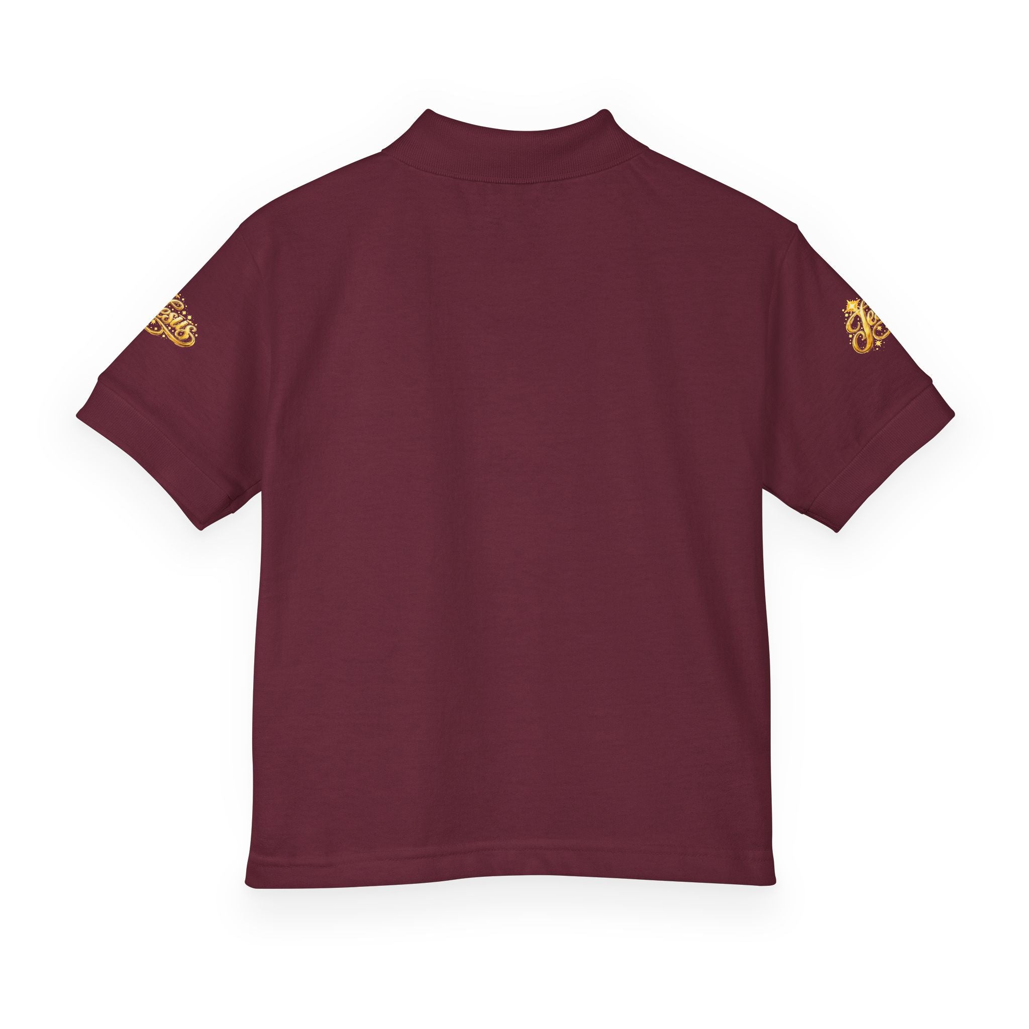 Kids Jesus Gold Nugget Polo – Youth Christian Faith Shirt | Church & Dress Casual Polo