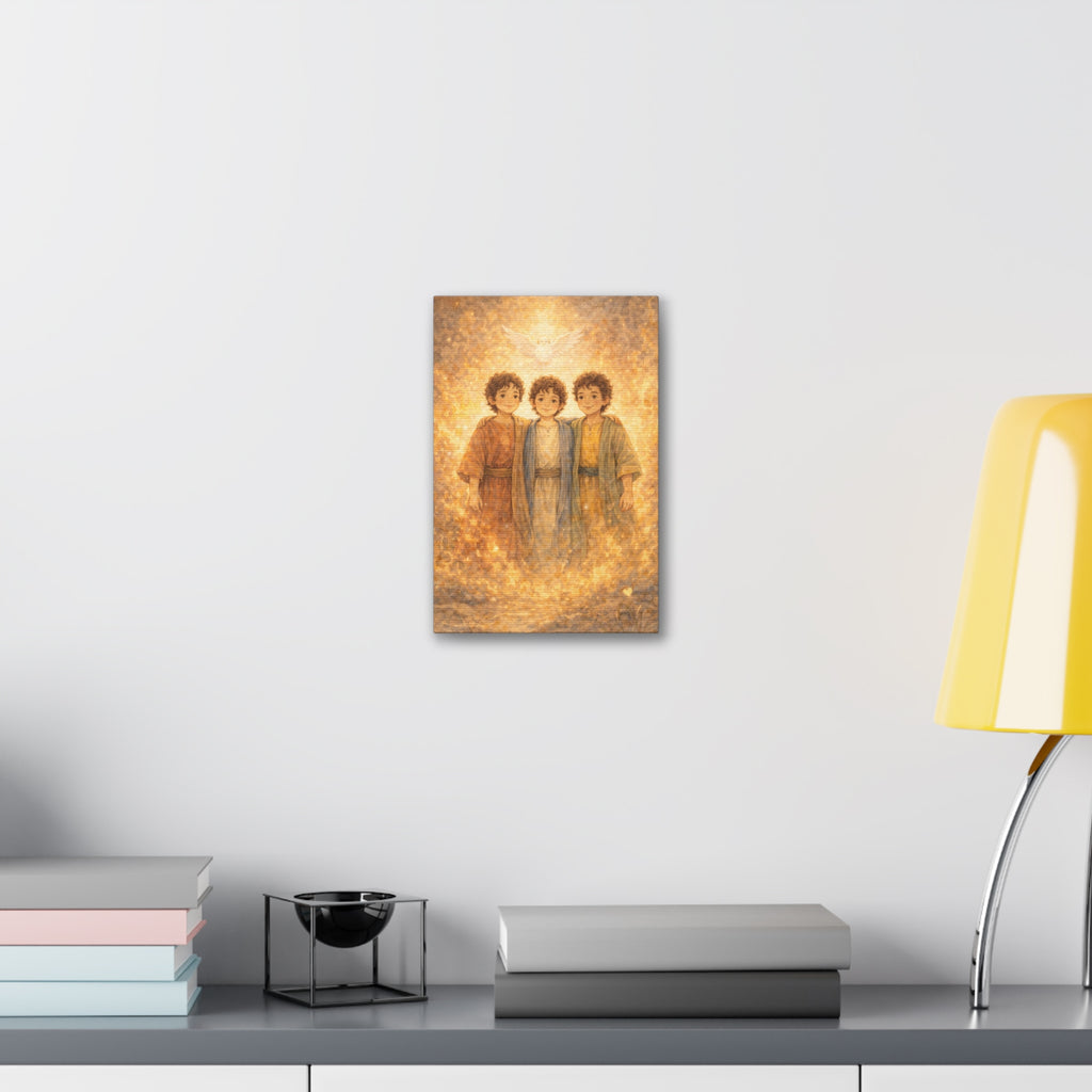 God Is With Us – Joshua 1:9 Nursery Canvas | Christian Scripture Wall Art