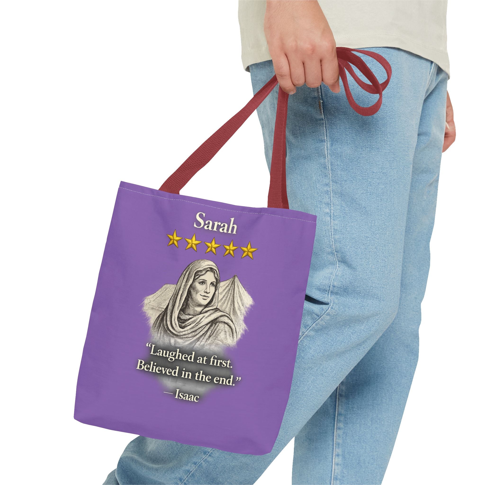 Sarah – Personalized Tote Bag | “Laughed at First. Believed in the End.” Review – Five-Star Faith Series