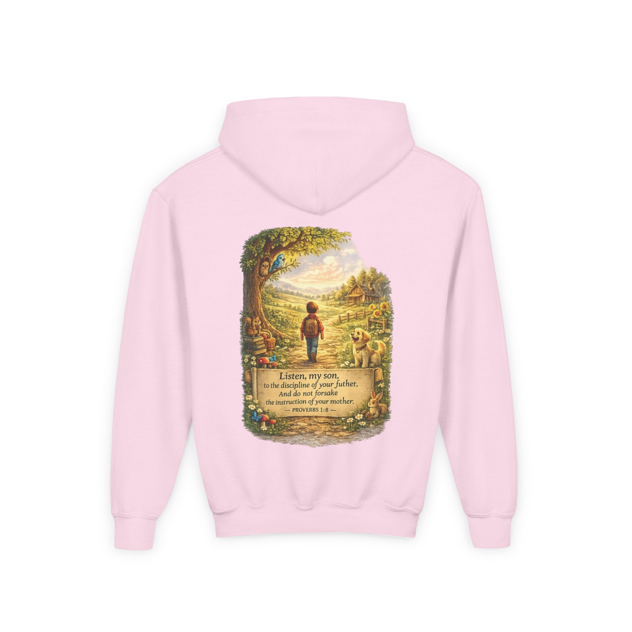 Youth Hoodie — "Listen My Son" Inspirational Christian Sweatshirt-⭐ Five-Star Faith Series⭐