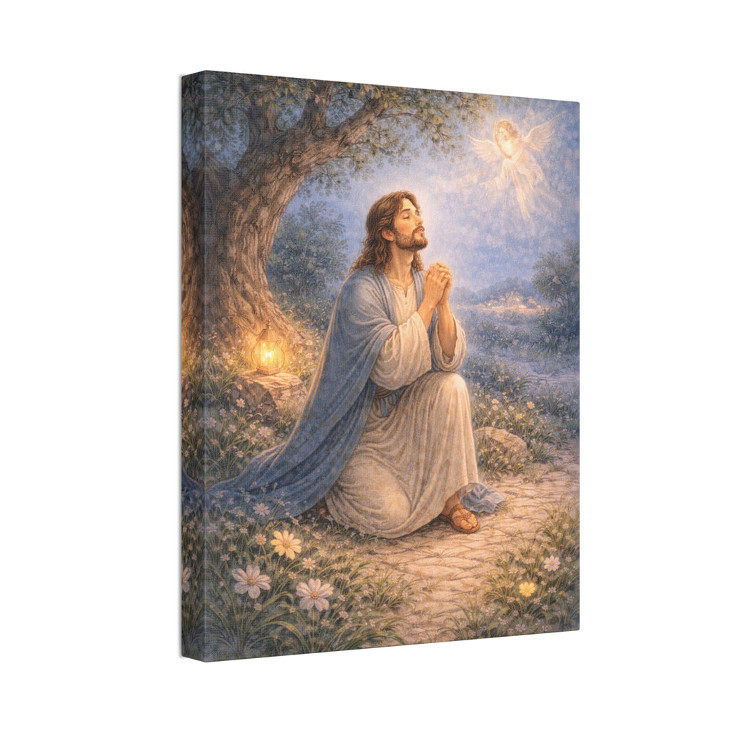 Jesus Talks to His Father, Jehovah Canvas — Matthew 26:36 Prayer Wall Art