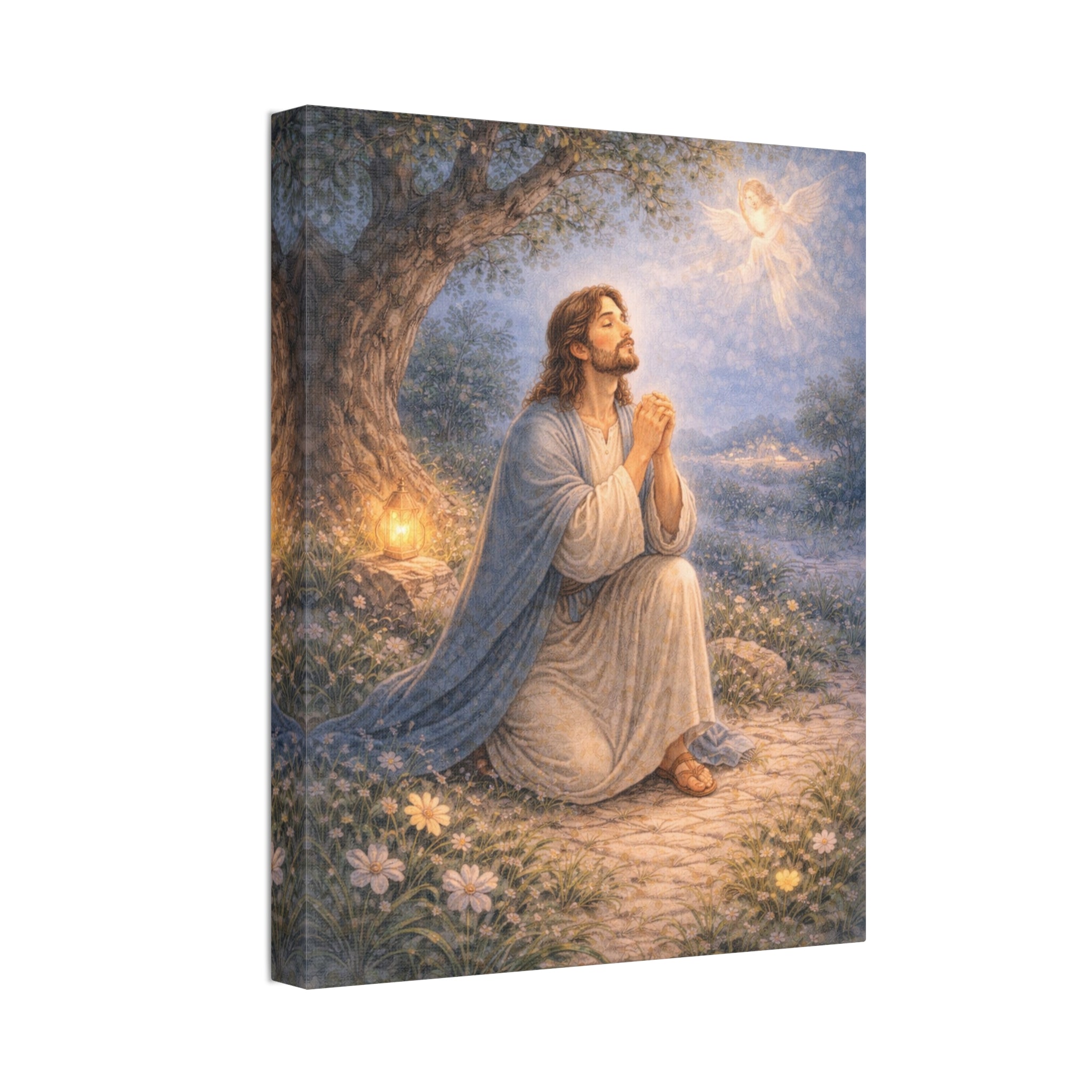 Jesus Talks to His Father, Jehovah Canvas — Matthew 26:36 Prayer Wall Art