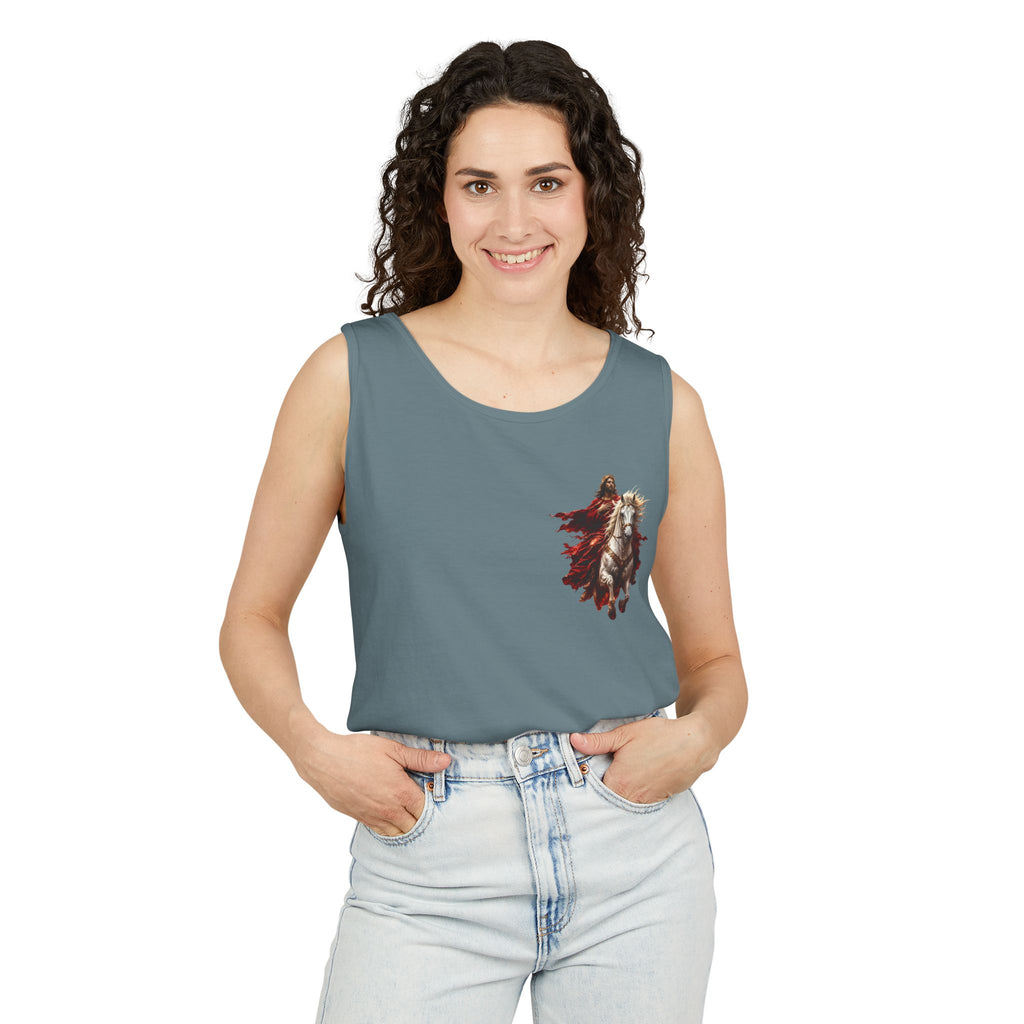 Jesus Second Coming Tank Top | Jesus on White Horse Christian Tank | Inspirational Faith Apparel