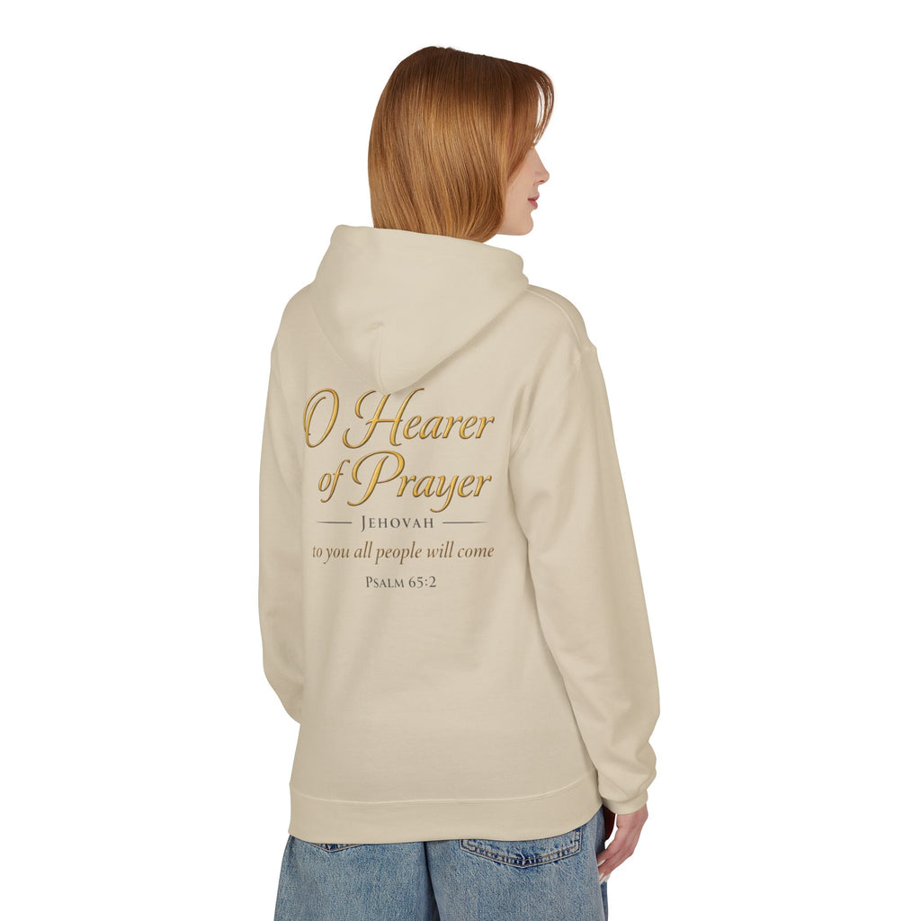 Prayer Hoodie – “O Hearer of Prayer” Psalm 65:2 Christian Pullover | Faith & Freedom Creations