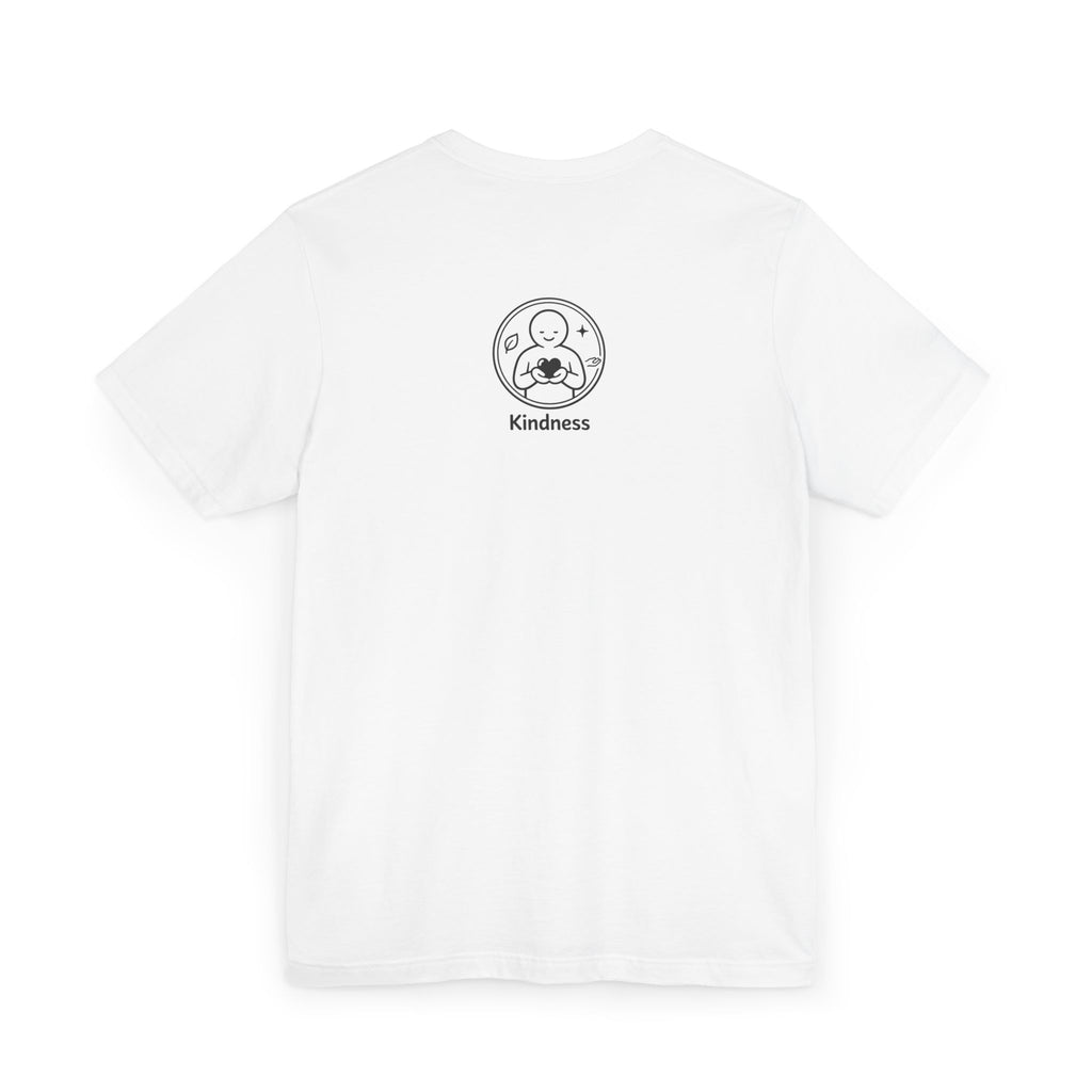 Kindness Minimalist T-Shirt | Inspirational Heart Emblem Tee | Soft Everyday Graphic Shirt
