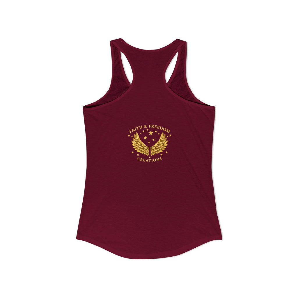 Cherish Loyalty – Women’s Racerback Tank | Inspirational Faith Graphic